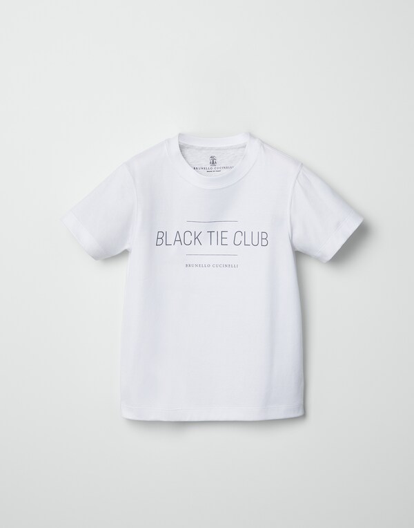 T-Shirt mit Print Weiß Jungen - Brunello Cucinelli