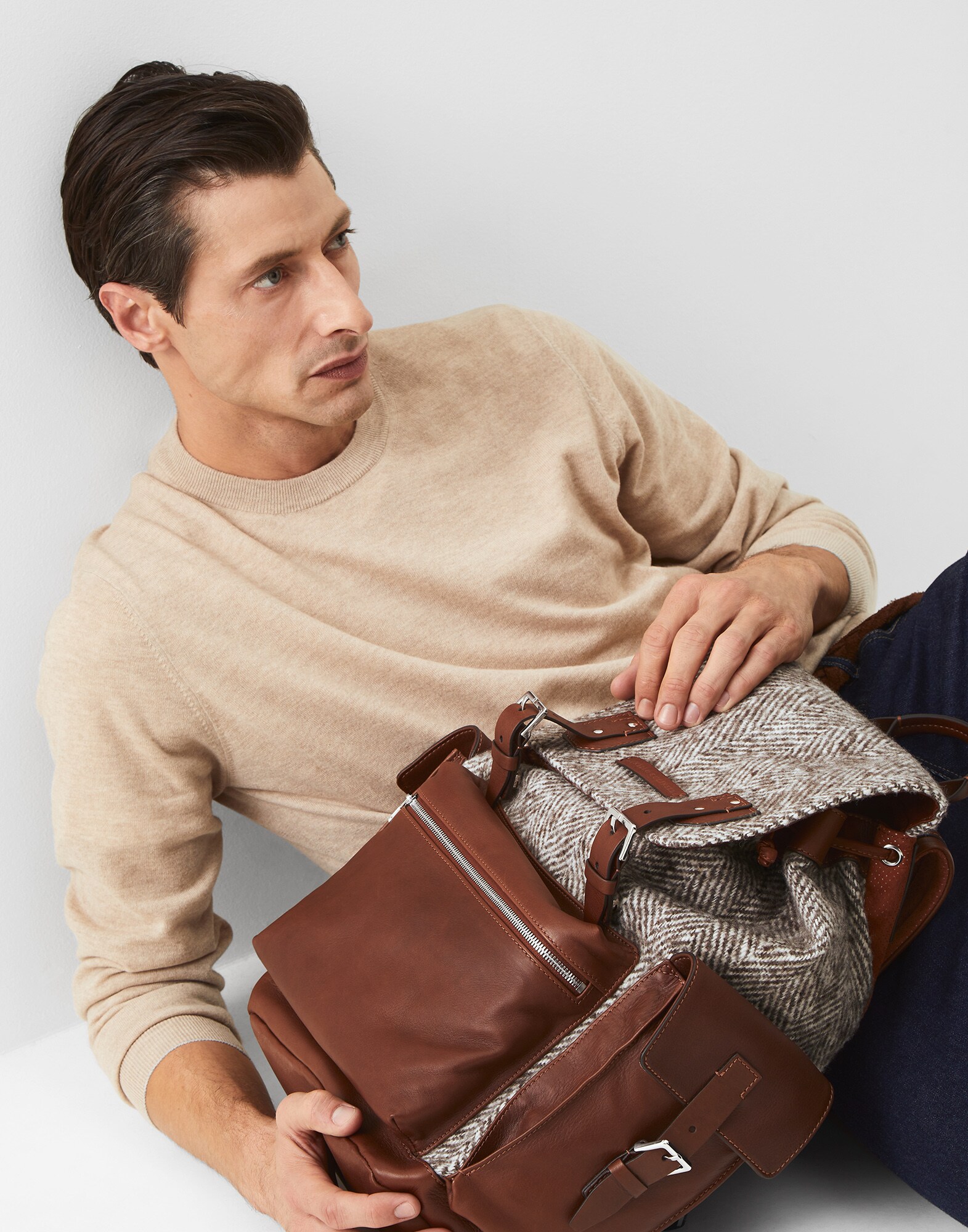 Sac à Dos Marron Homme 0 - Brunello Cucinelli