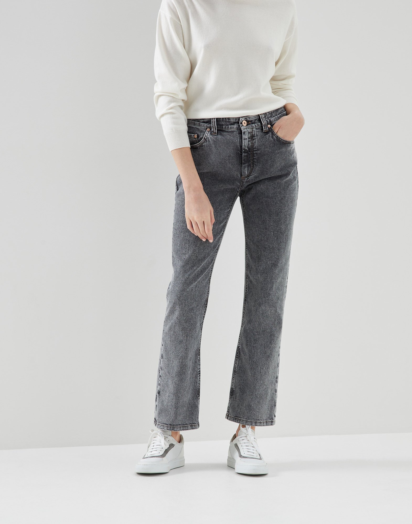 Bootcut trousers Grey Denim Woman - Brunello Cucinelli