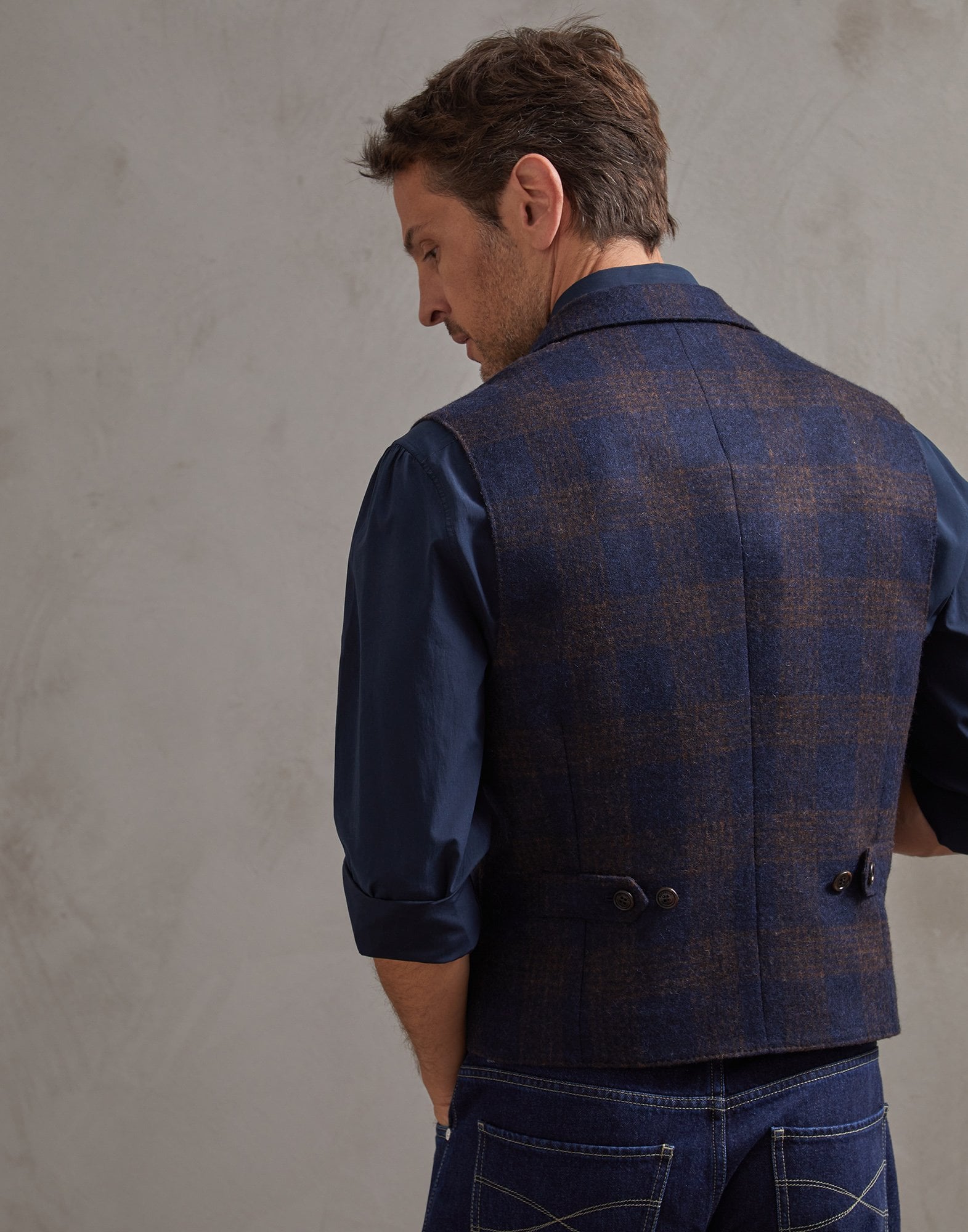 Vest Blue Man 1 - Brunello Cucinelli