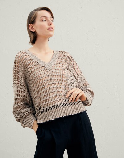 Linen and silk sweater Lessivè Woman -
                        Brunello Cucinelli
                    