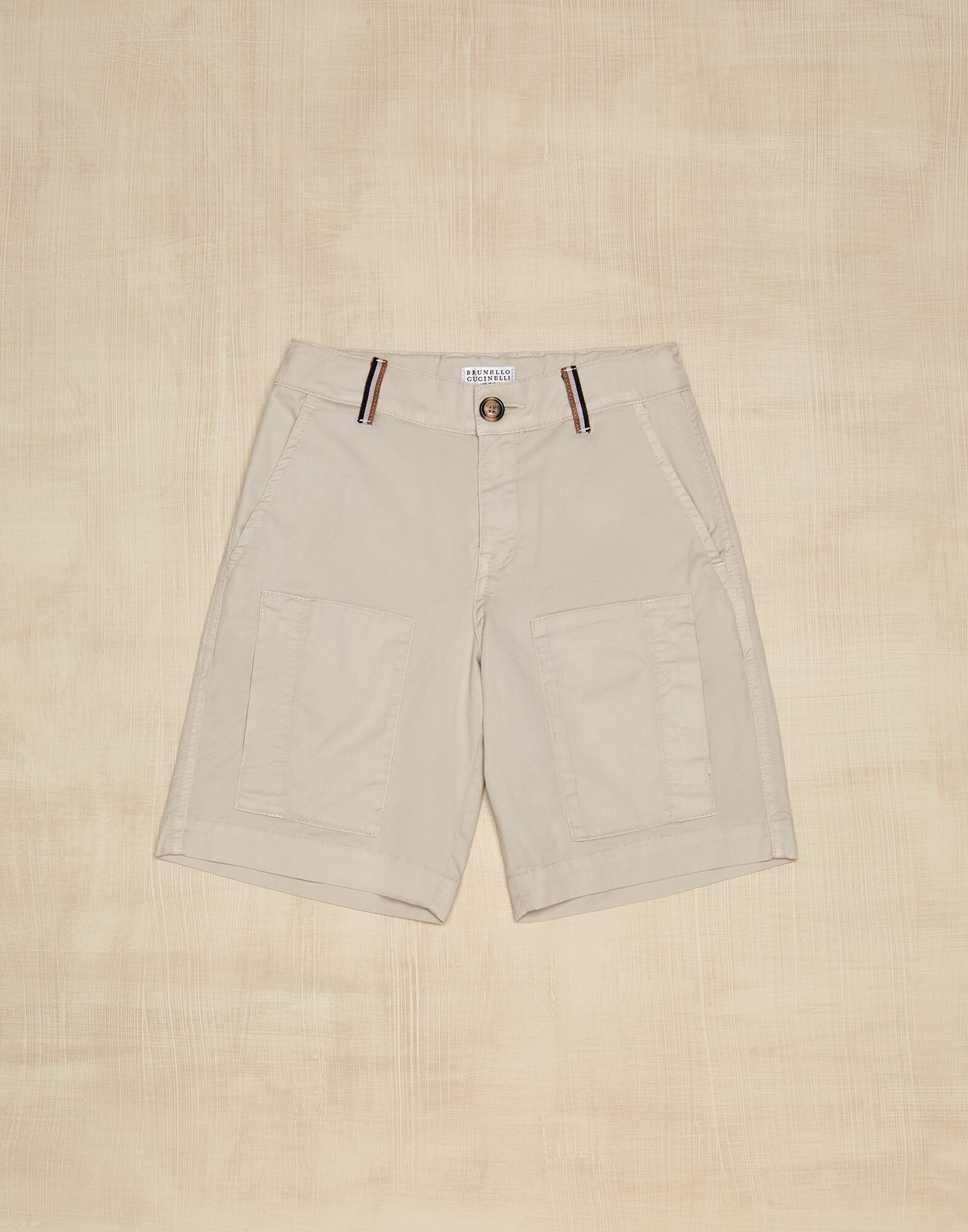 Bermuda Shorts Beige Boy 0 - Brunello Cucinelli