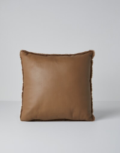 Shearling cushion Brown Lifestyle - Brunello Cucinelli 