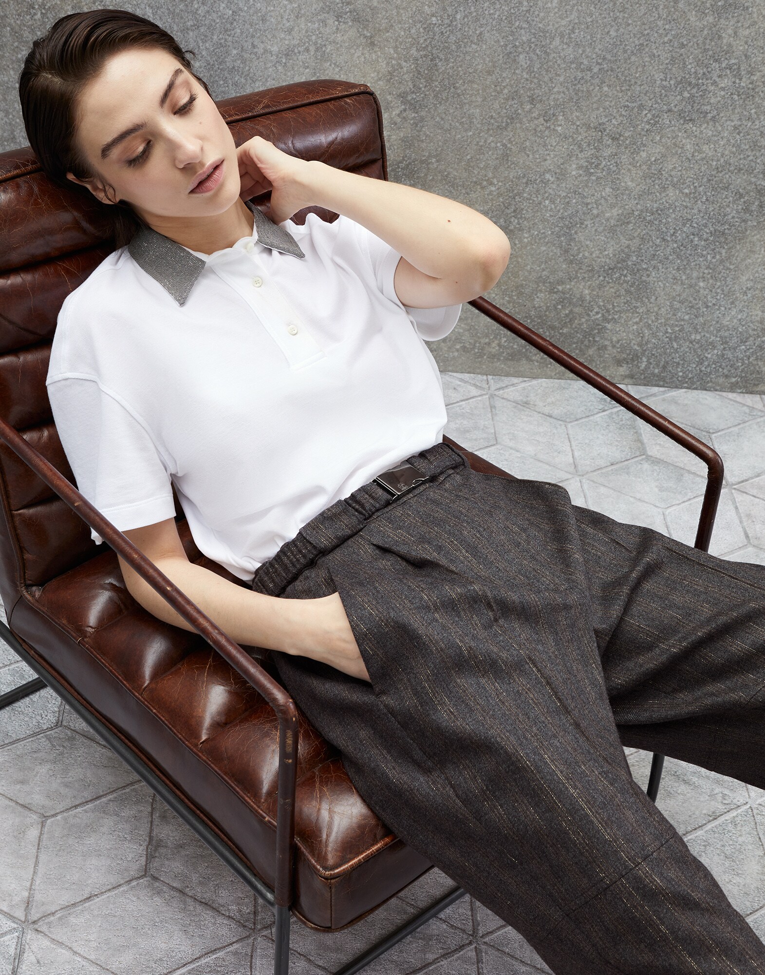 Utility-Hose Dunkelgrau Damen -
Brunello Cucinelli