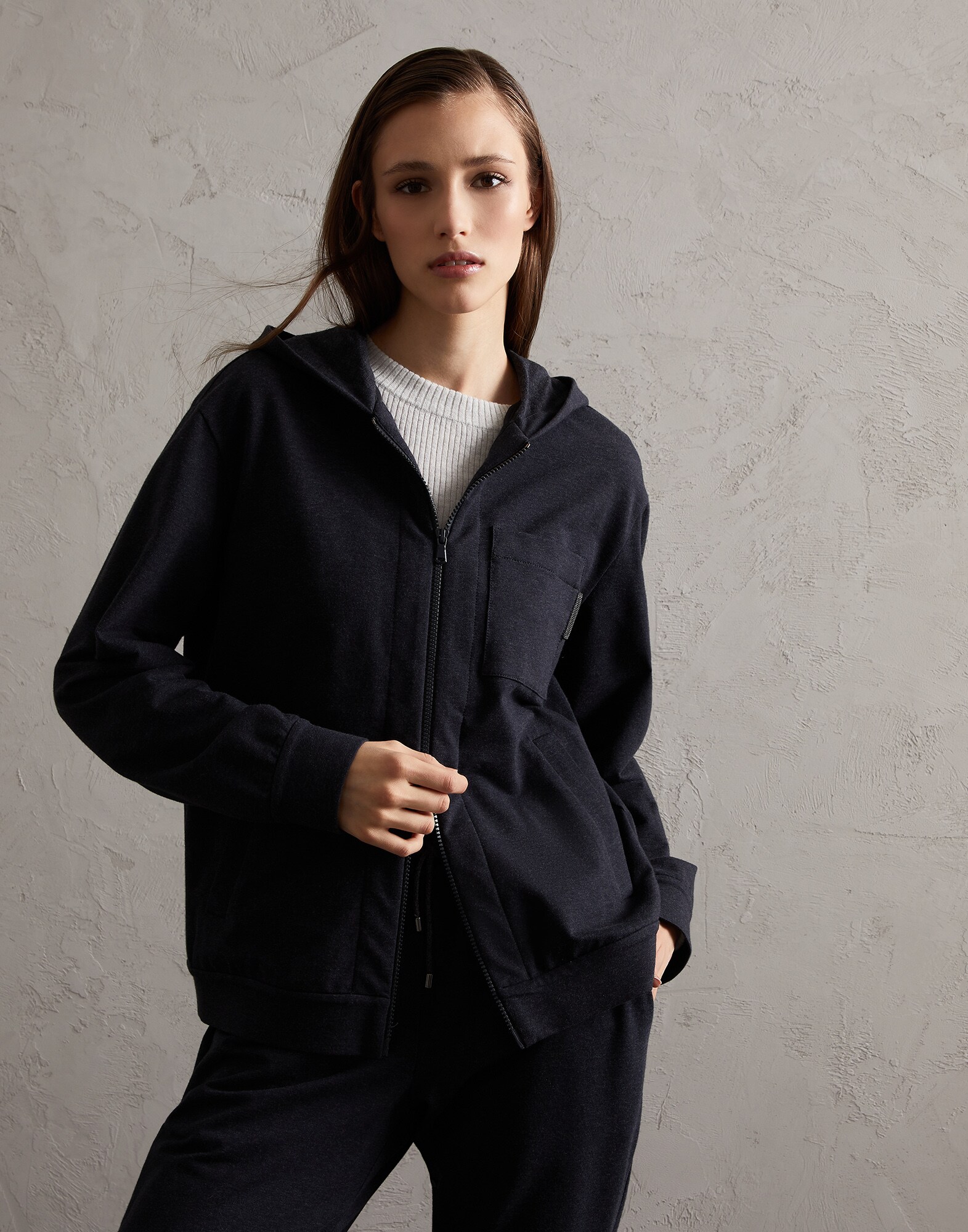 Sudadera con capucha Antracita Mujer - Brunello Cucinelli