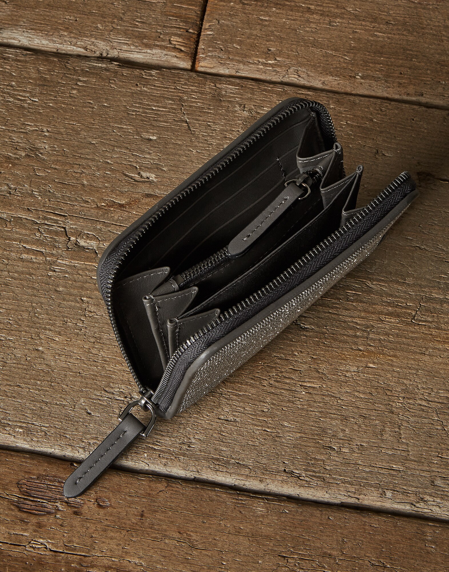 Wallet Dark Grey Woman 0 - Brunello Cucinelli