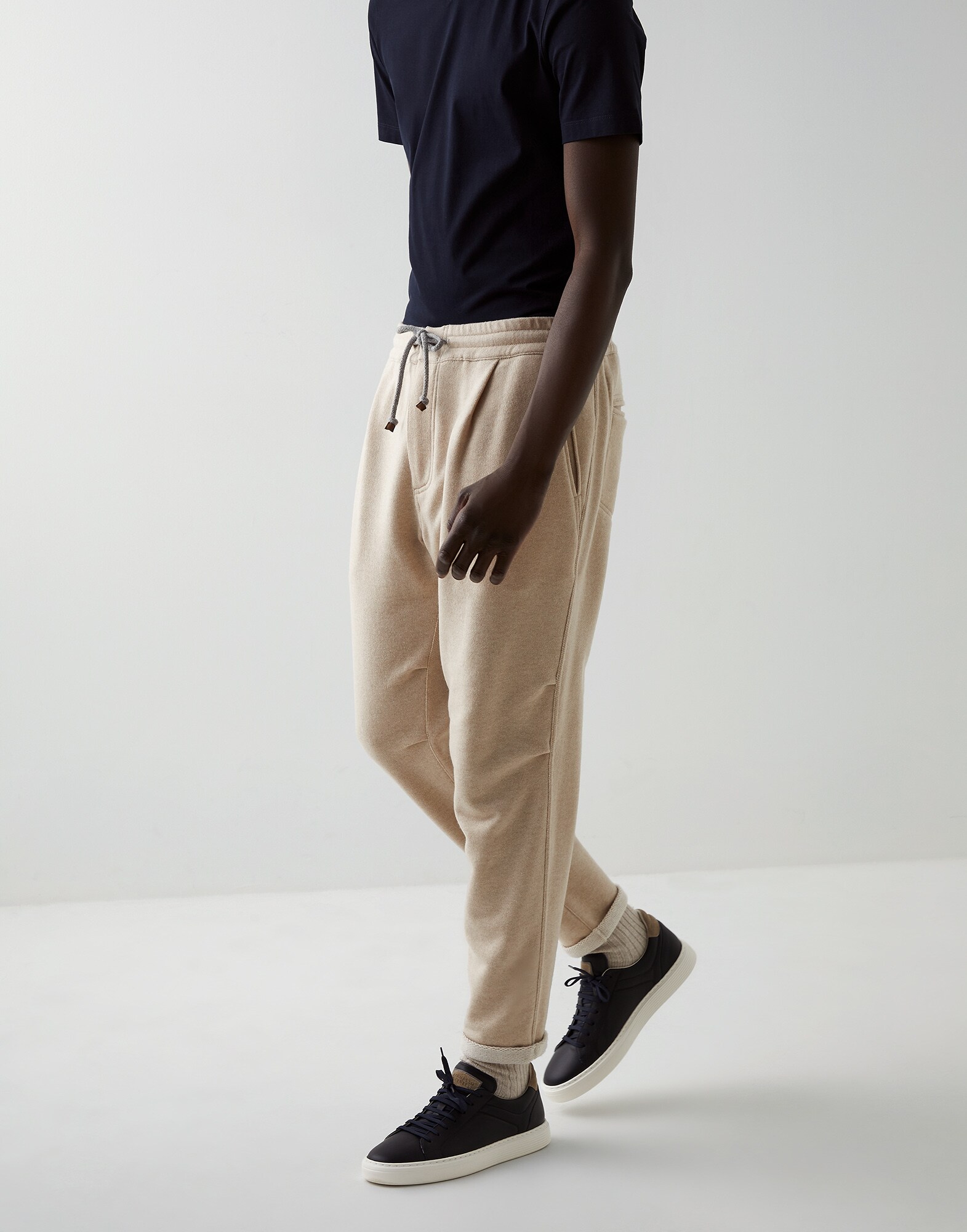 Pantalon en toile de cachemire Marron Homme - Brunello Cucinelli