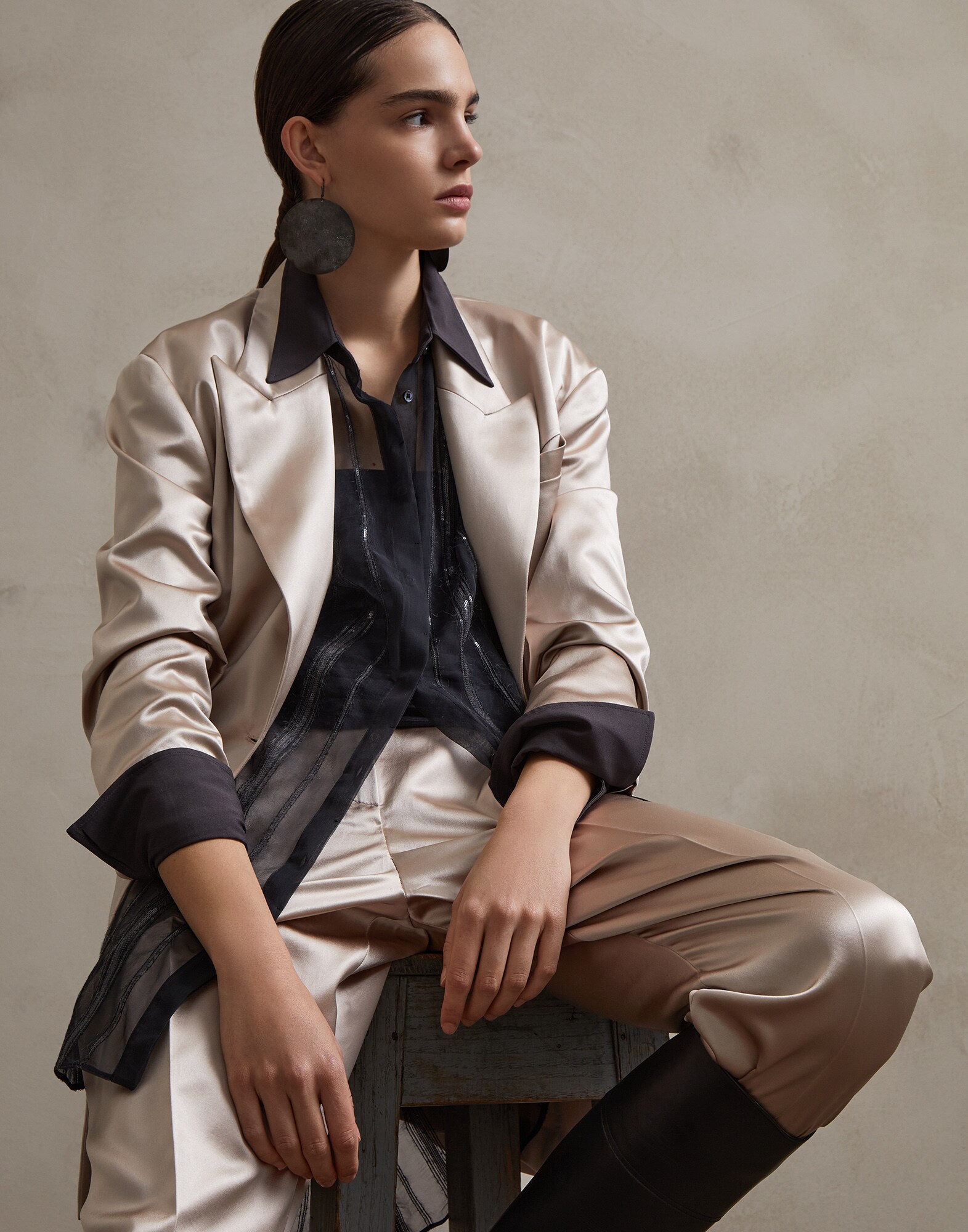 Blazer Warm Beige Woman 4 - Brunello Cucinelli
