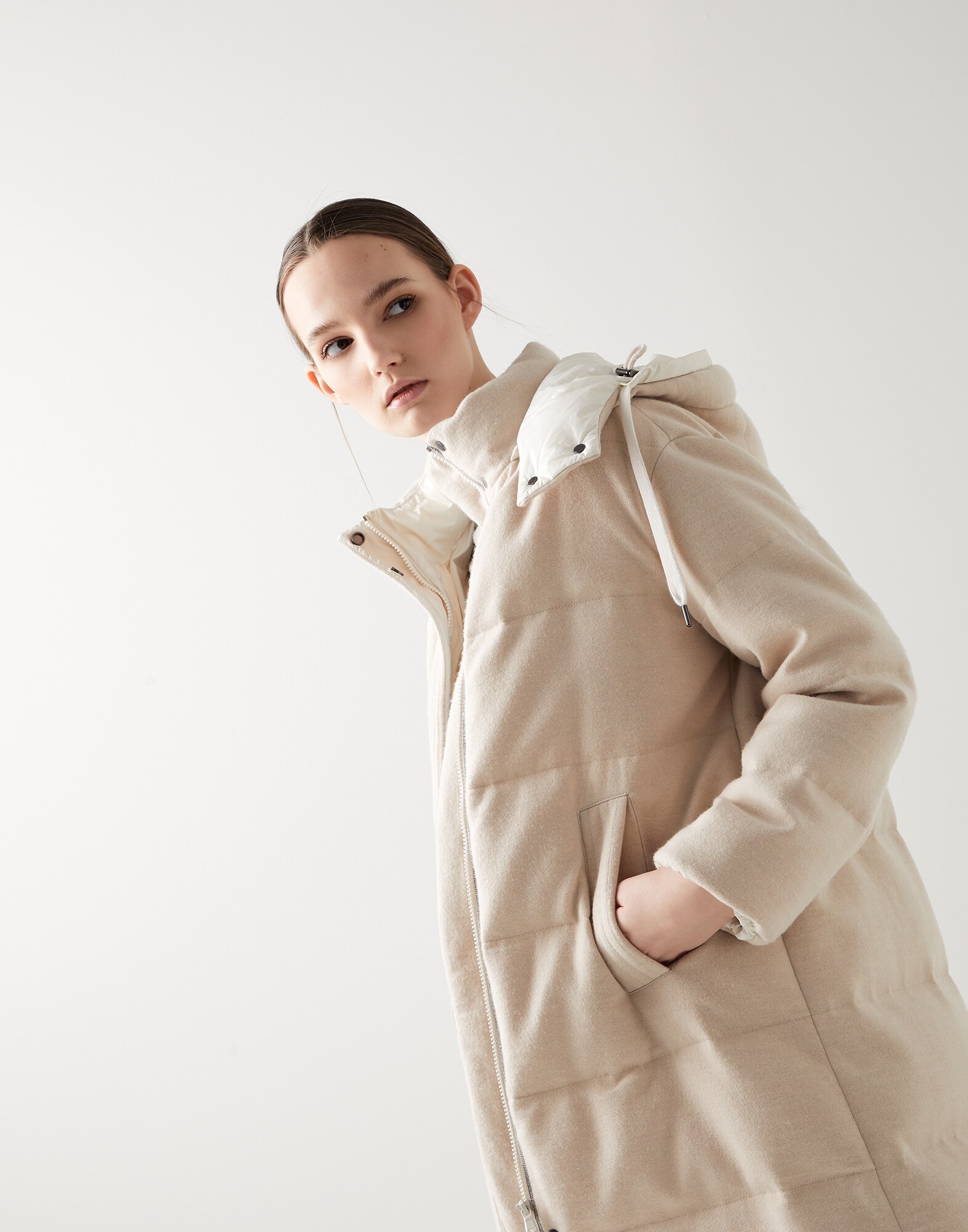 Daunenjacke aus Strick - Editorial-Ansicht