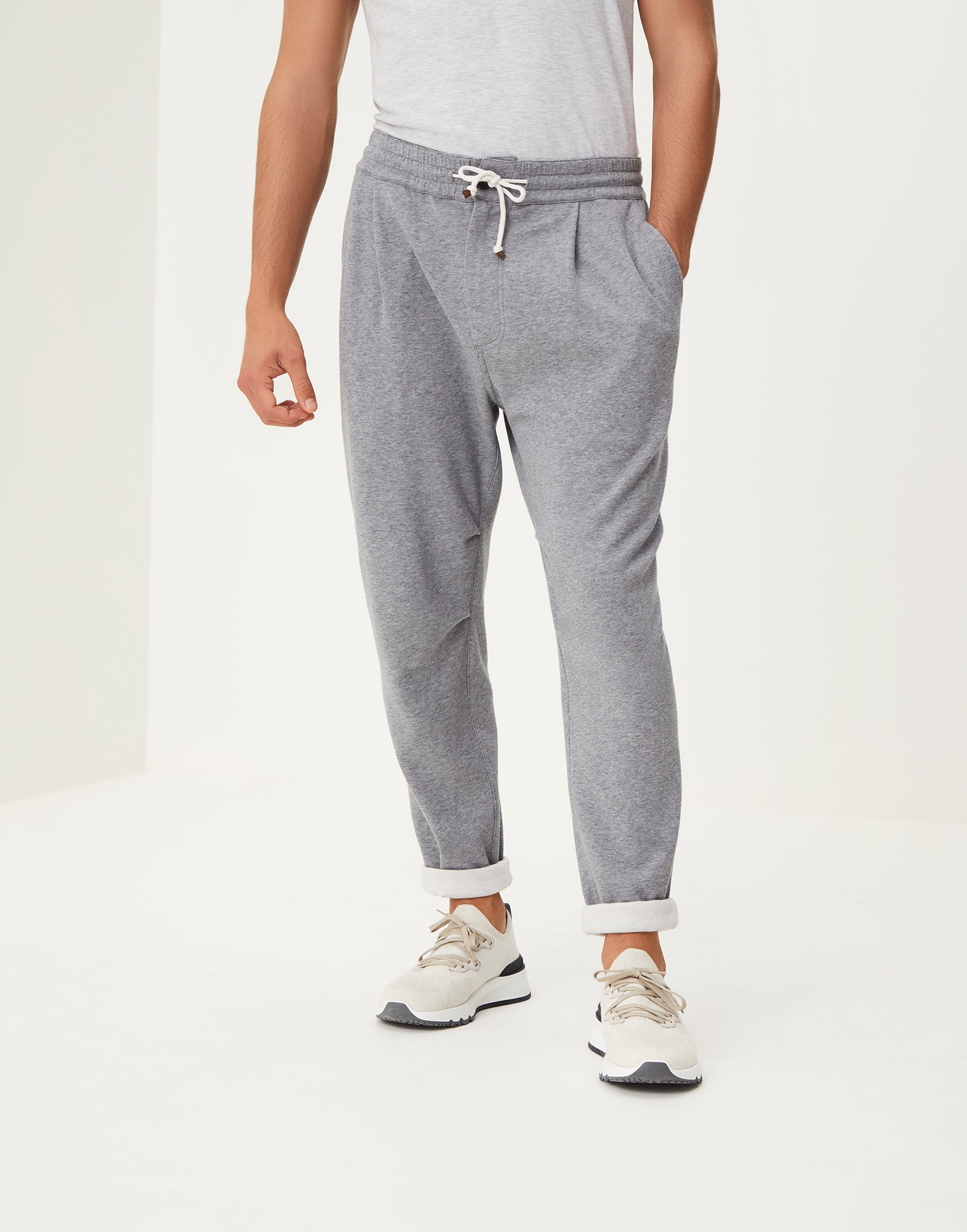 Cotton trousers Medium Grey Man - Brunello Cucinelli