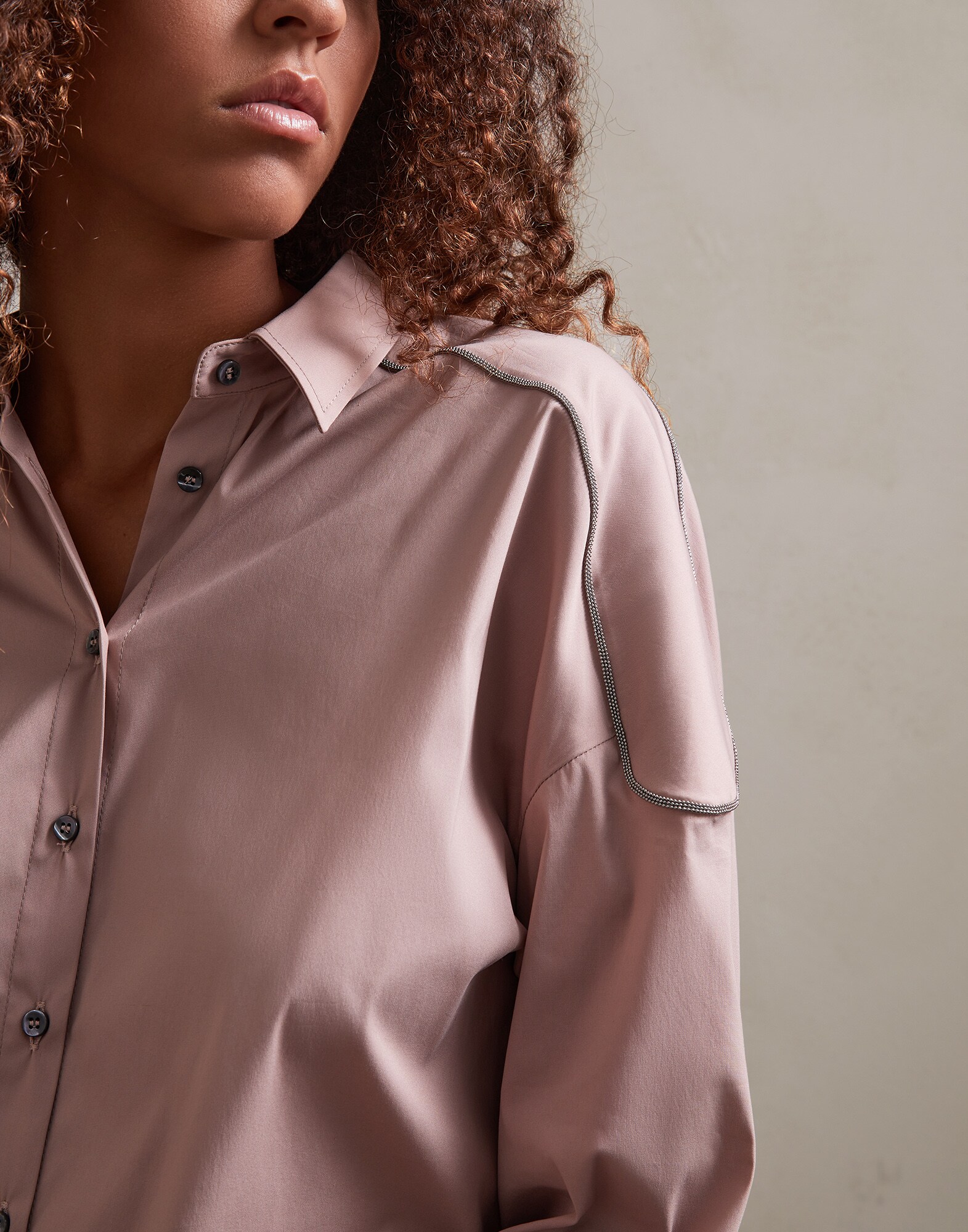 Cotton Shirt Pink Woman 3 - Brunello Cucinelli