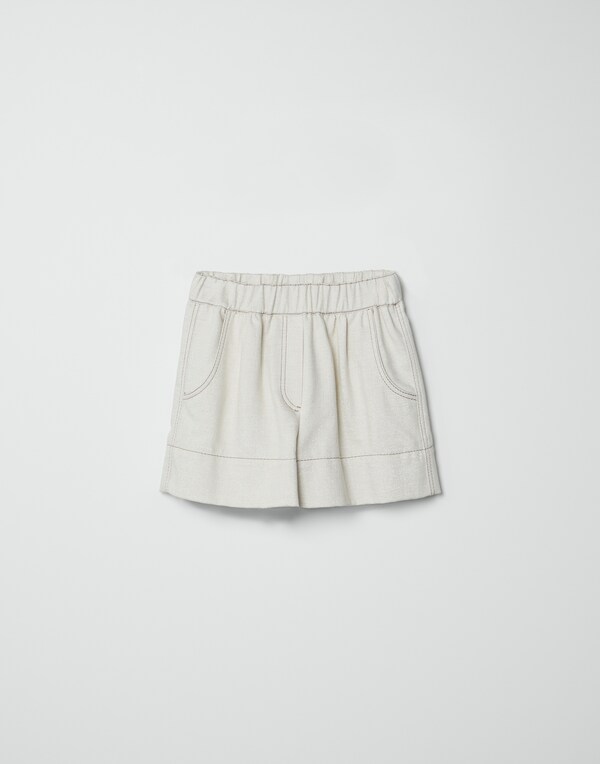 Shorts con monile Beige Girl - Brunello Cucinelli