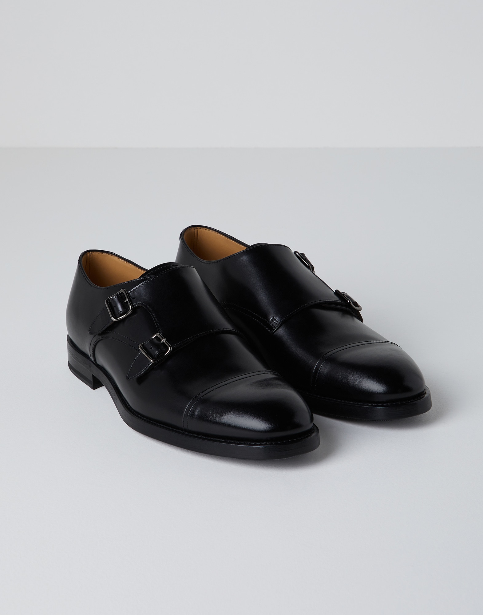 Monk straps double boucle Noir Homme - Brunello Cucinelli