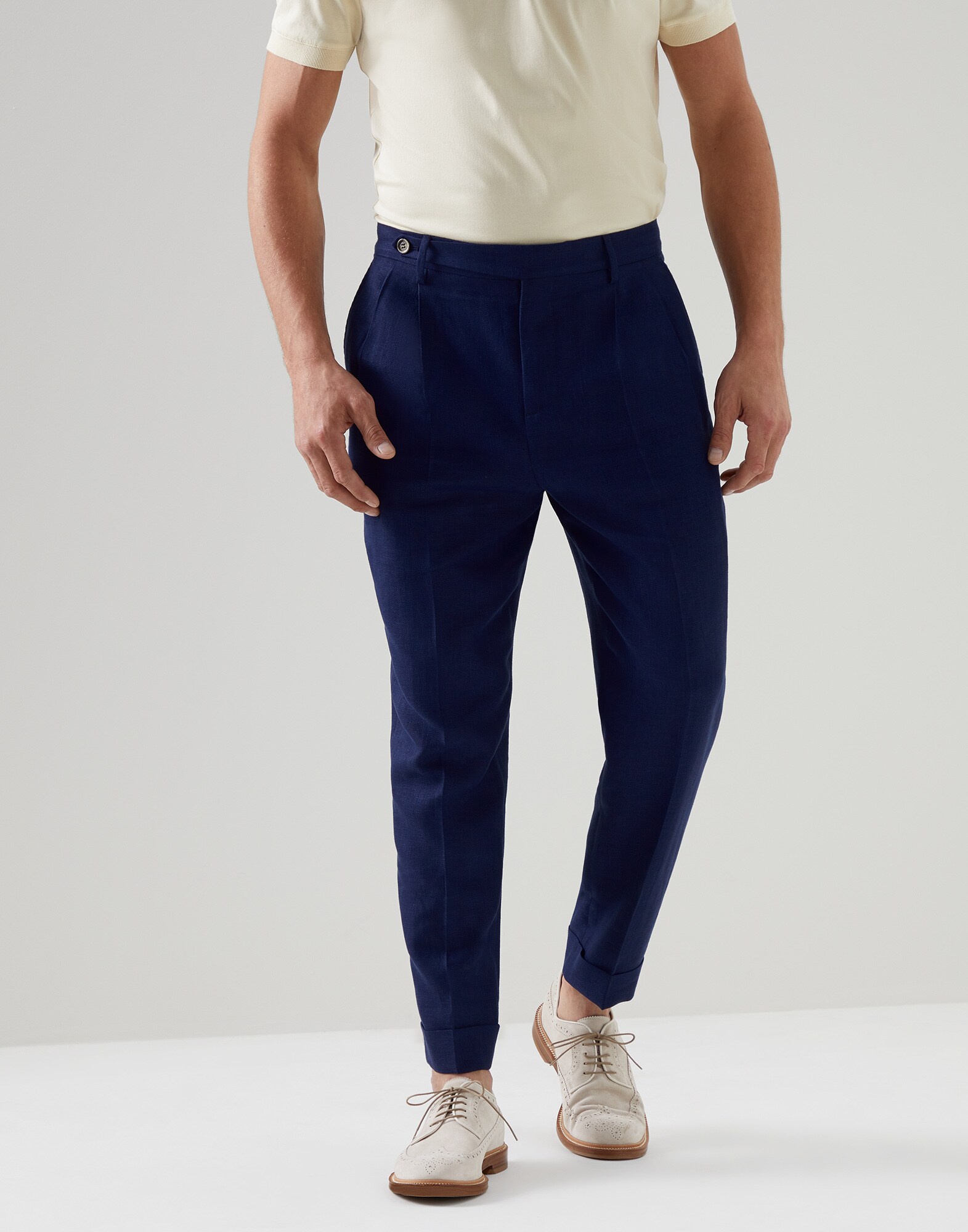Hose in Easy Fit Blau Herren - Brunello Cucinelli