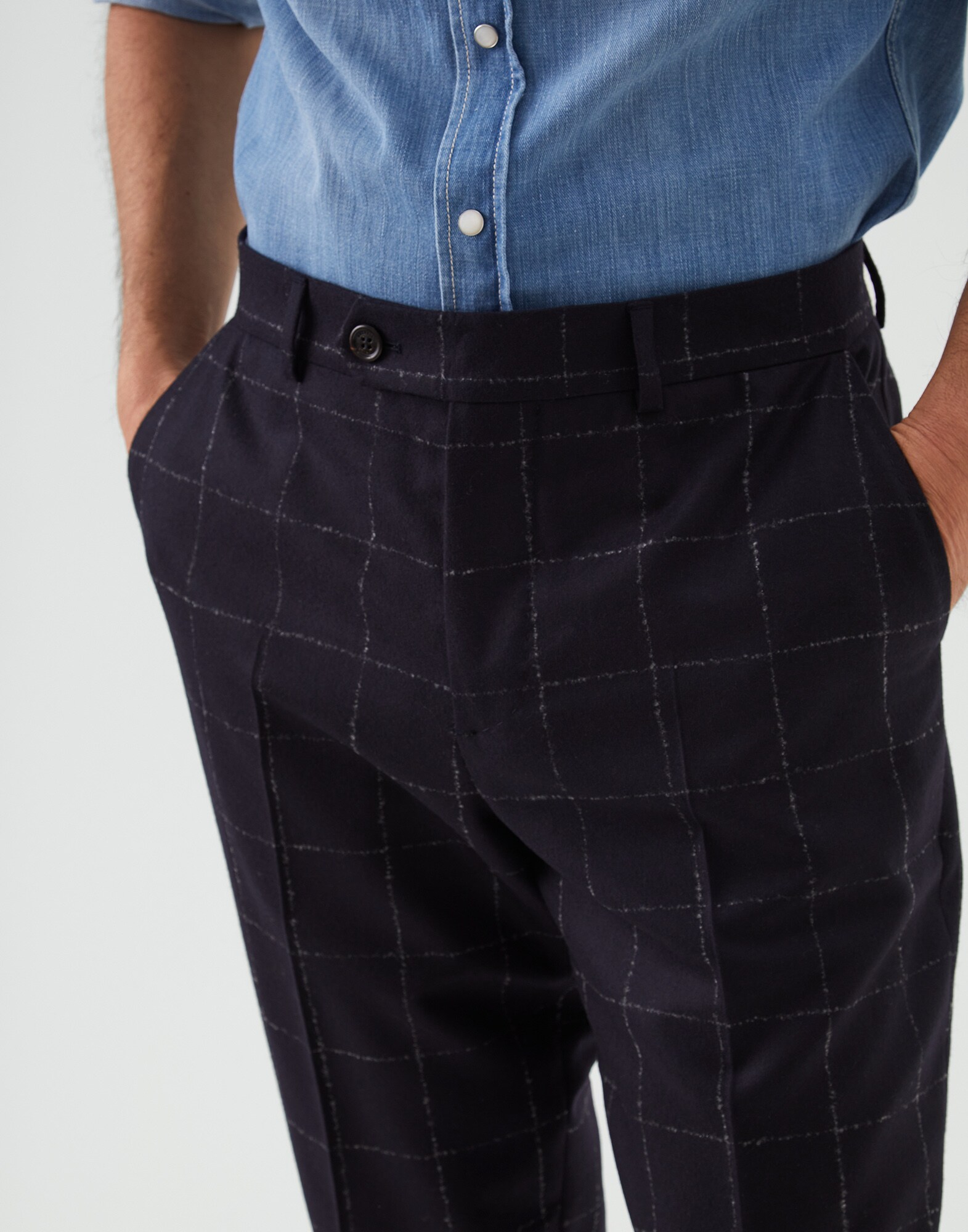 Trousers Navy Blue Man 2 - Brunello Cucinelli