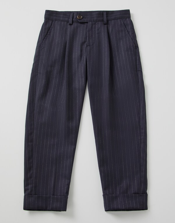 Flannel trousers Navy Blue Boy - Brunello Cucinelli 