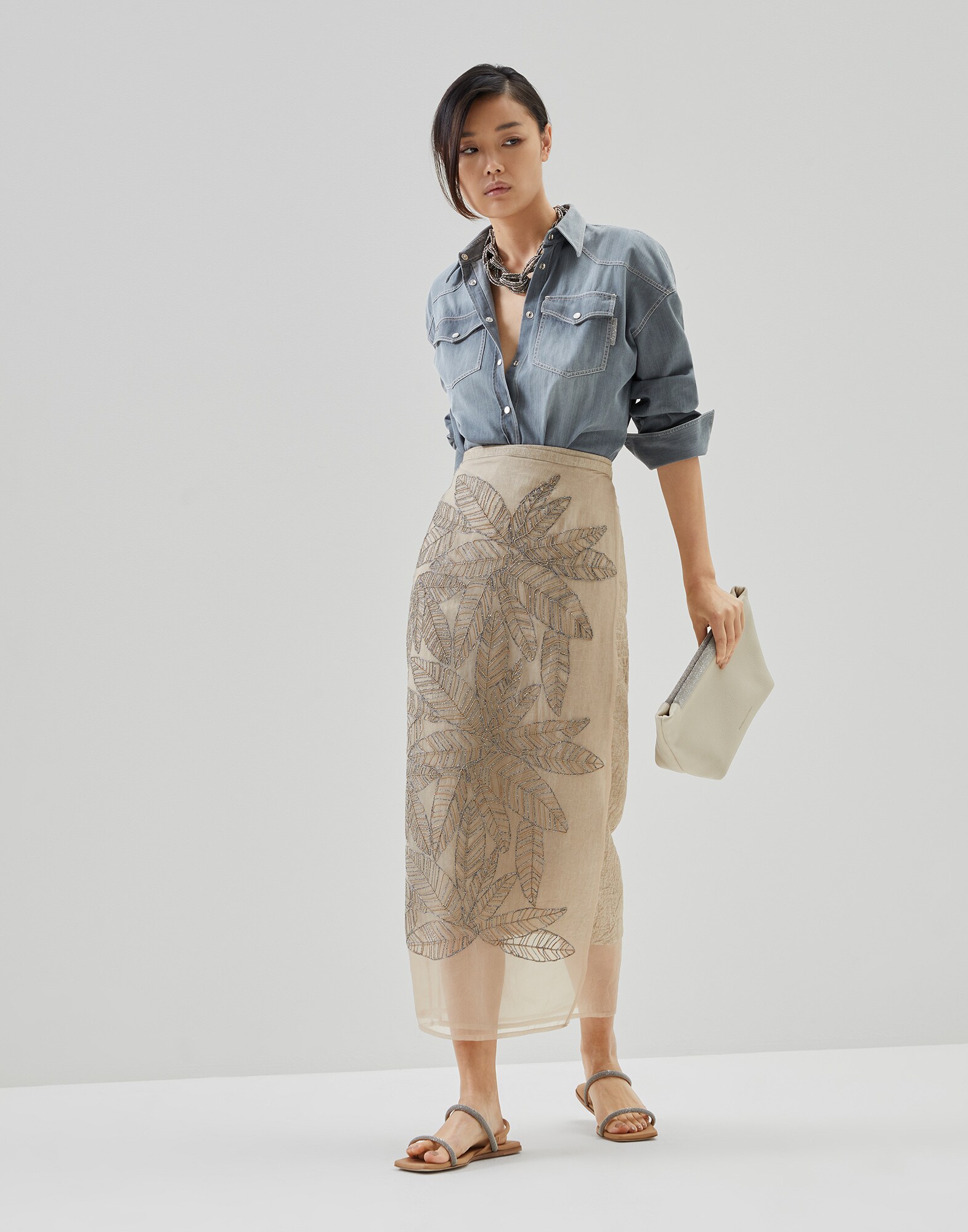 Falda Midi - Vista look completo
