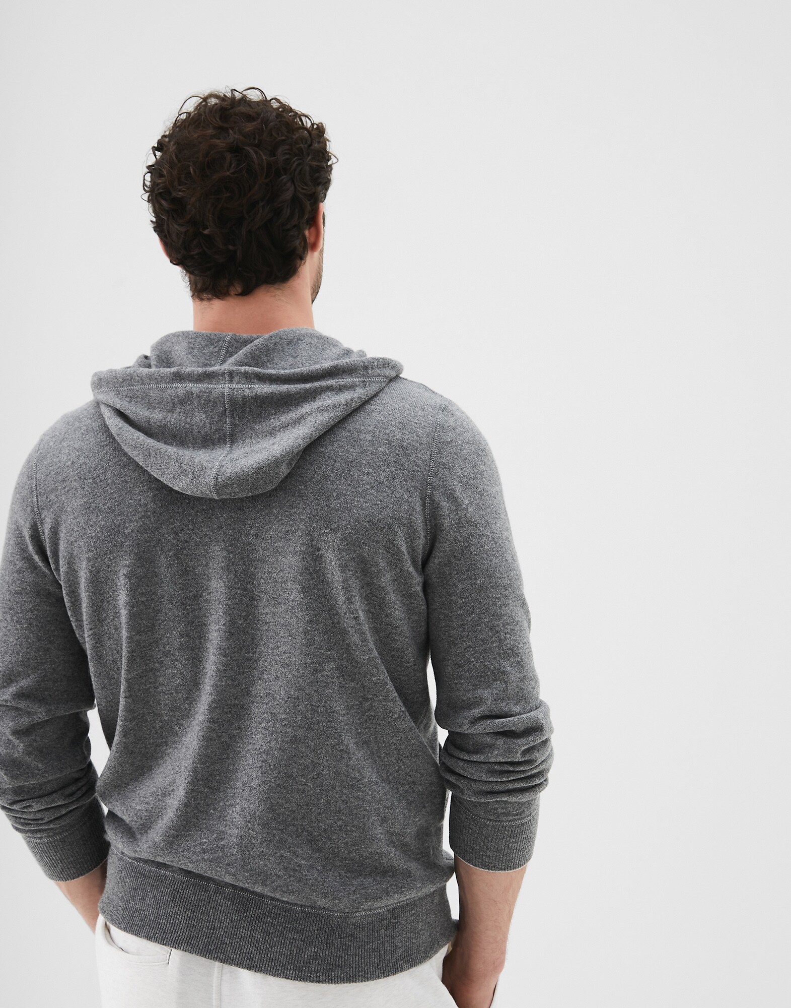 Zip-front Cardigan Dark Grey Man 1 - Brunello Cucinelli