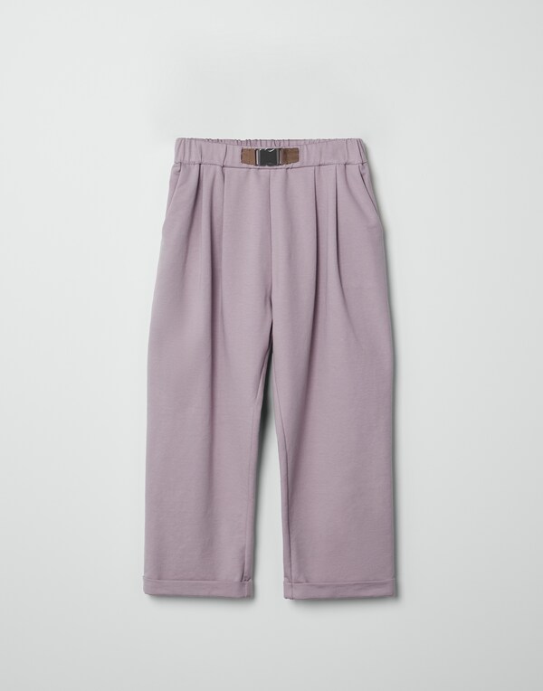Hose aus leichtem Sweatstoff Lavendel Mädchen - Brunello Cucinelli