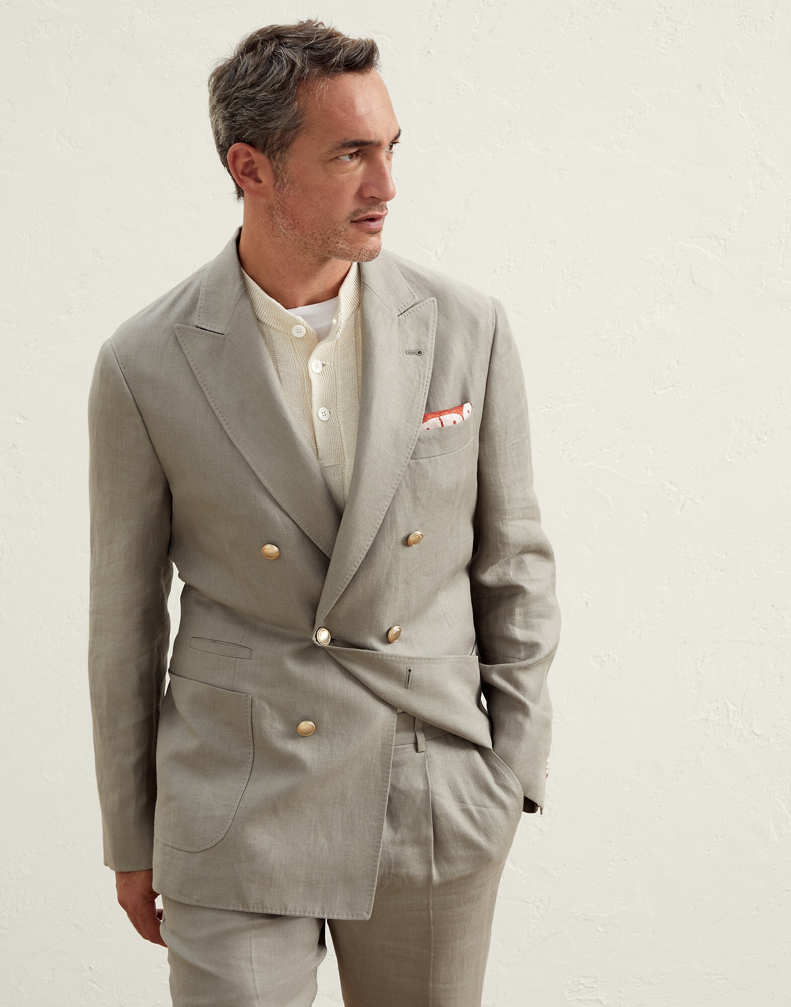 Chevron deconstructed blazer