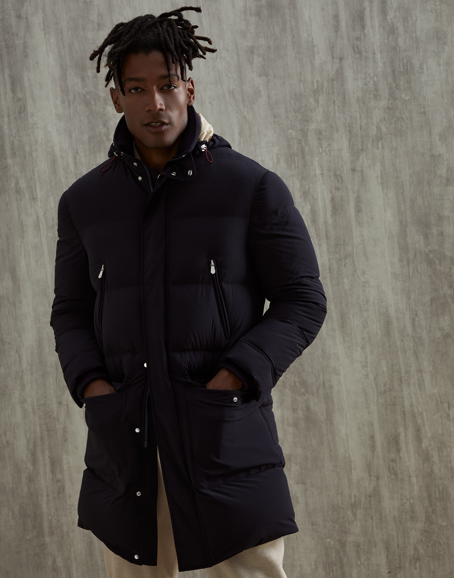 Plumífero Azul Aviación Hombre - Brunello Cucinelli
