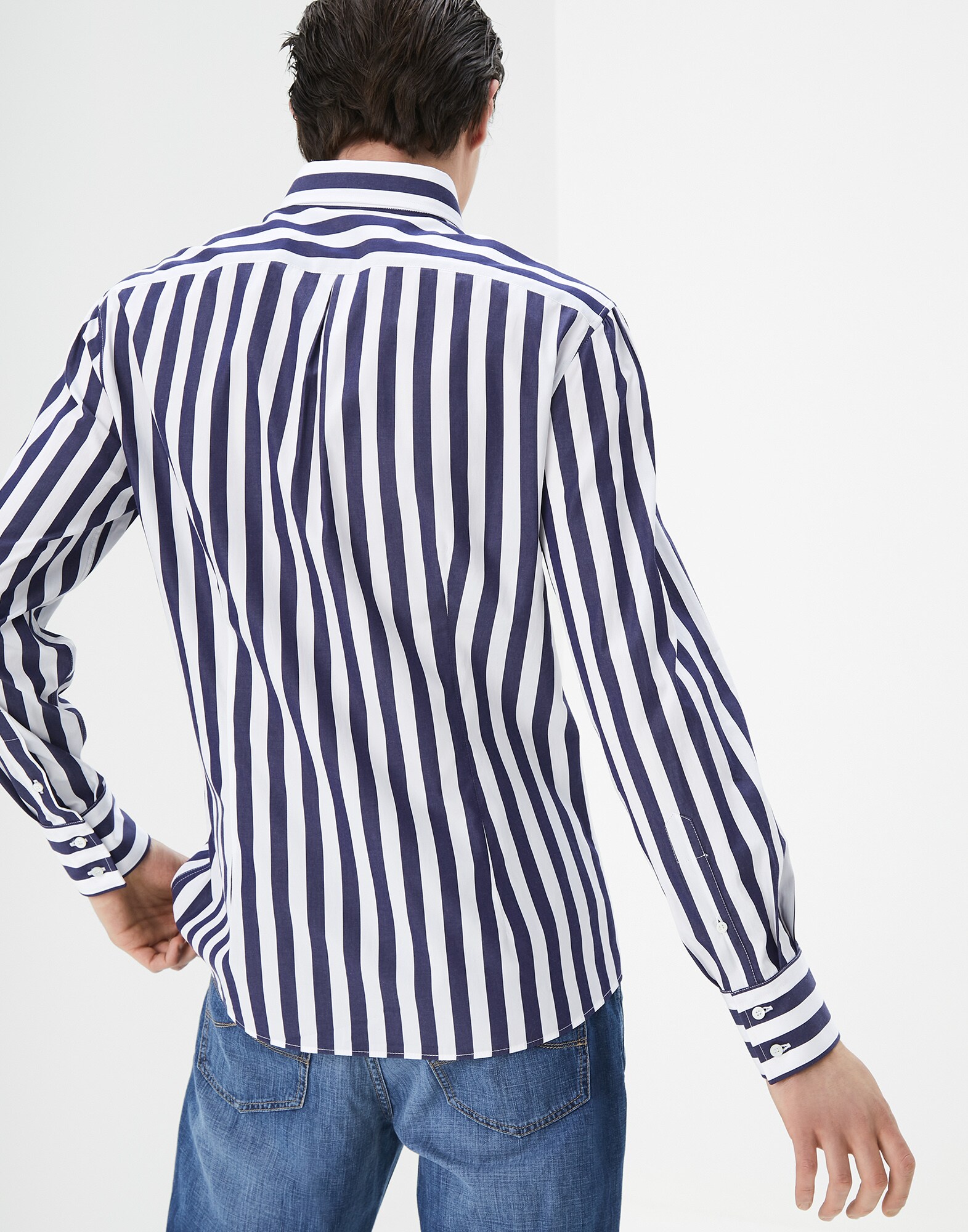 Button-Down-Hemd Blau Herren 2 - Brunello Cucinelli