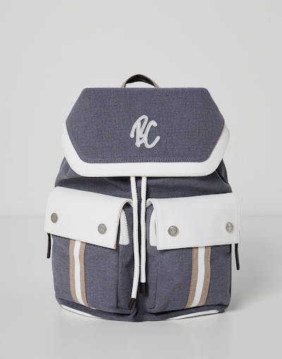 Canvas backpack Grey Boy - Brunello Cucinelli 