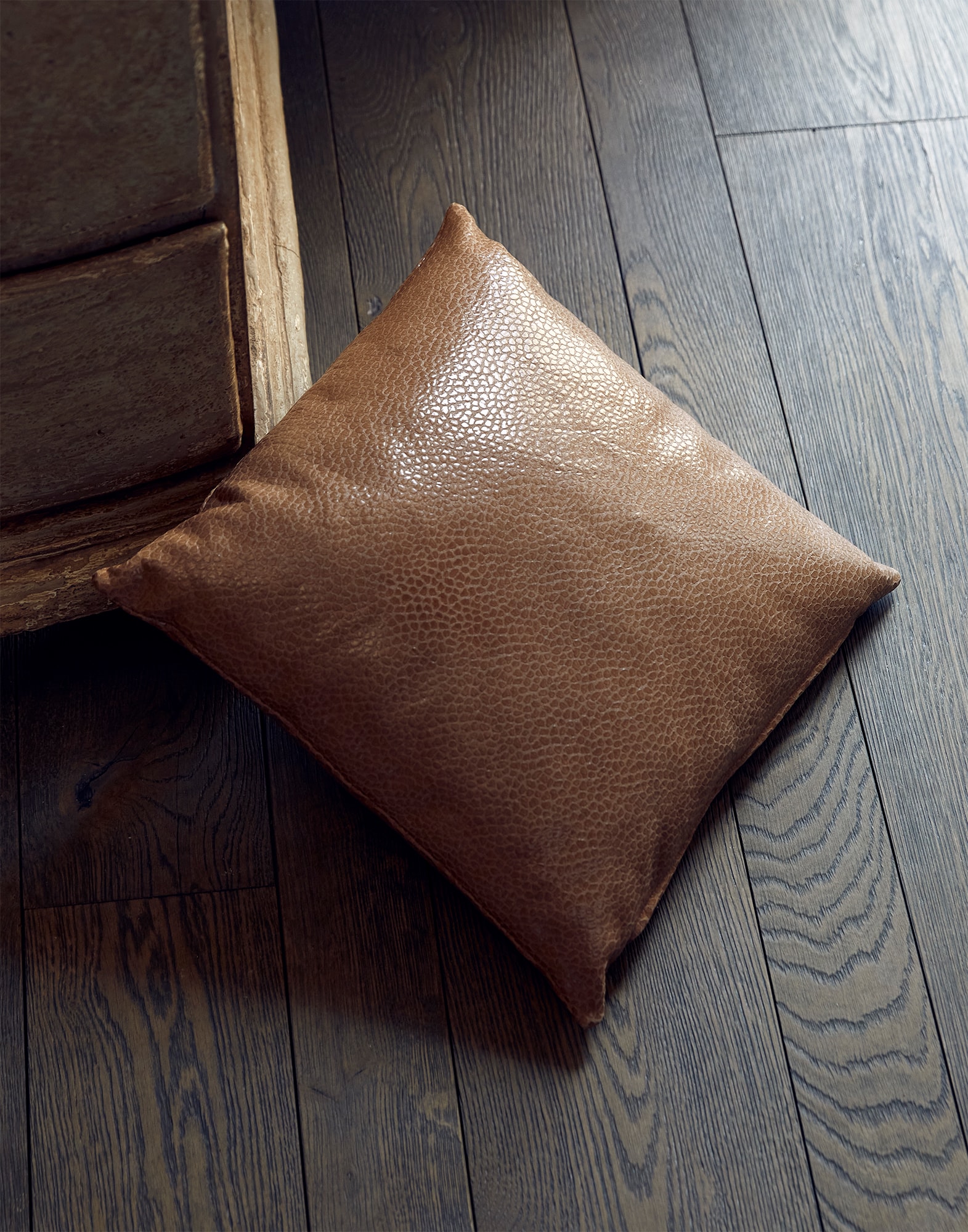 large leather cushion
