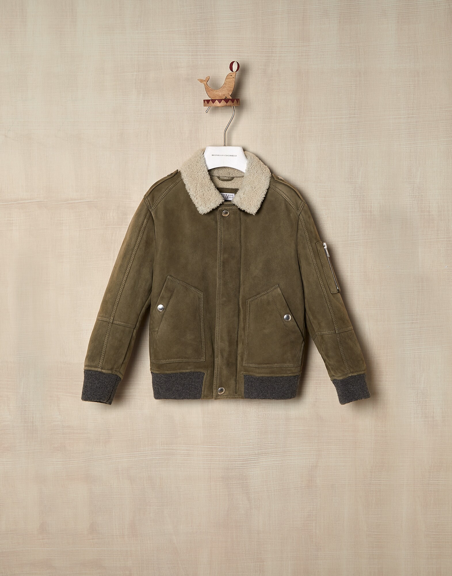 Leather Military Boy 0 - Brunello Cucinelli