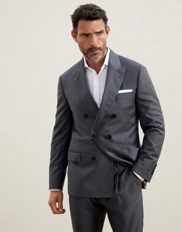 Wool blazer Medium Grey Man - Brunello Cucinelli