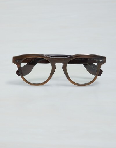 Nino 角质眼镜，配防蓝光镜片 浅棕色 眼镜 - Brunello Cucinelli 