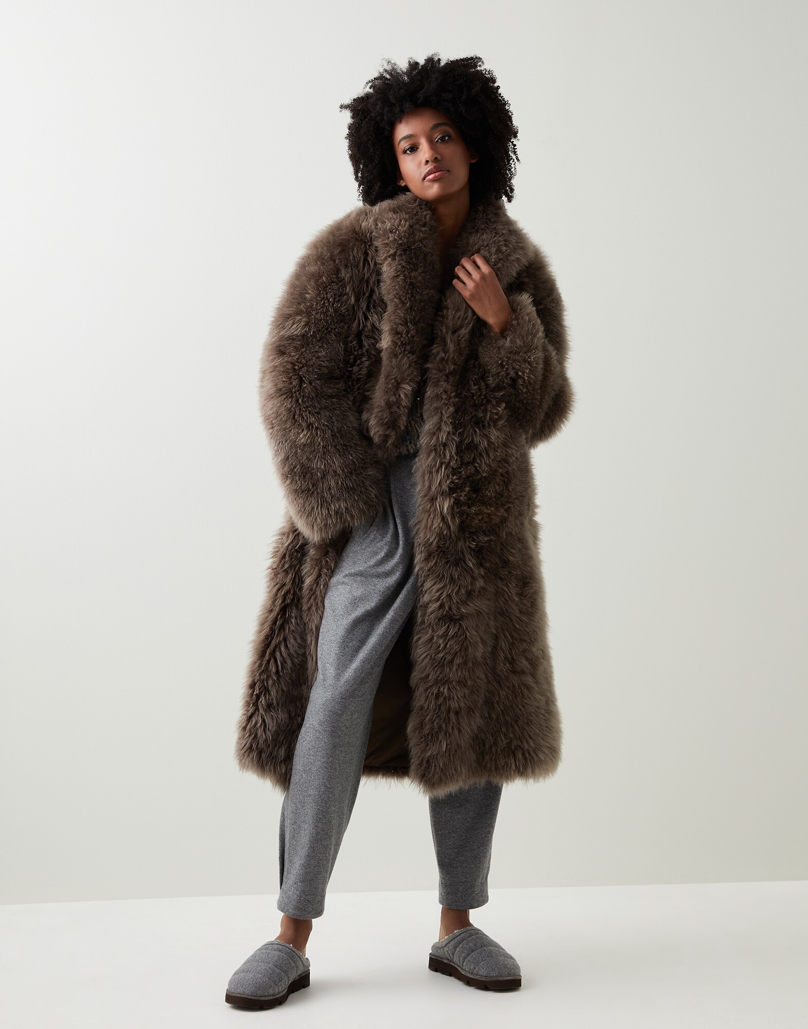 Manteau en peau de mouton Marron Femme - Brunello Cucinelli
