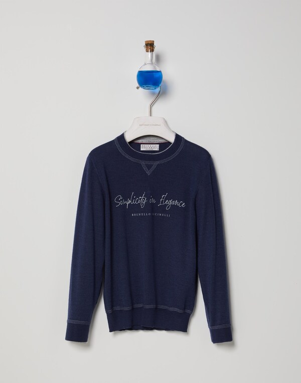 Wool and cashmere sweater Denim Boy - Brunello Cucinelli 