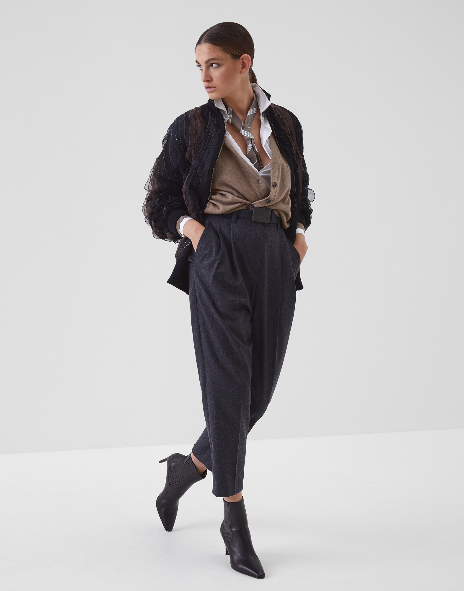 Cardigan Brown Woman 4 - Brunello Cucinelli