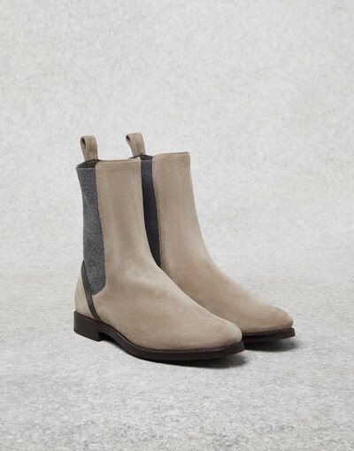 Suede boots (232MZSFC2560C585912) Woman | Brunello Cucinelli