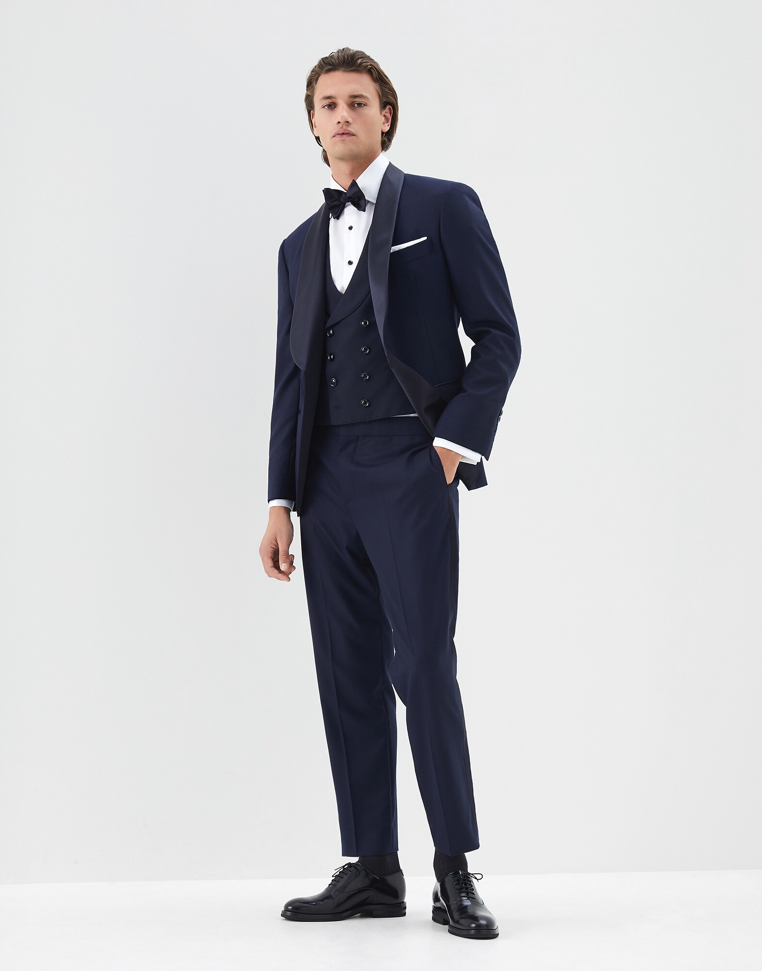 Tuxedo Shirt White Man 3 - Brunello Cucinelli