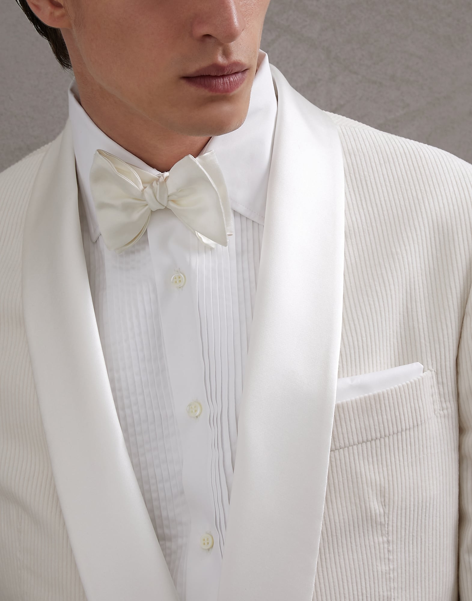 white evening suit