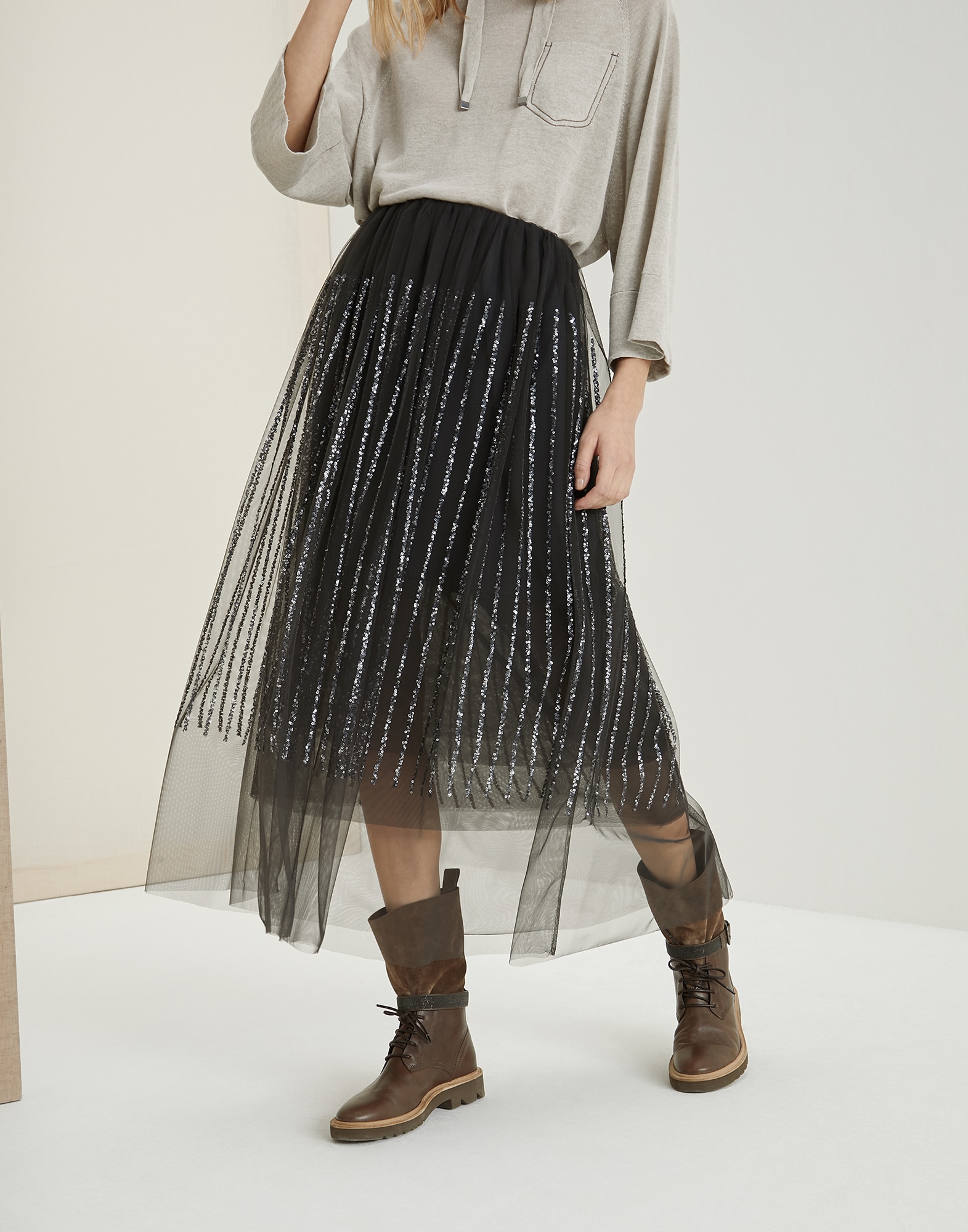 Brunello Cucinelli Tulle Midi Skirt 2025 | www.takertrailers.ee