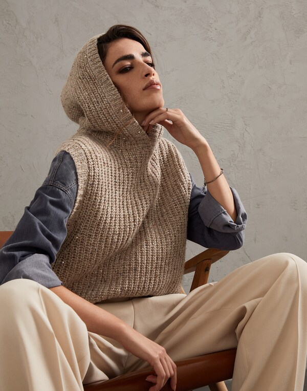 Dazzling sweater Sand Woman - Brunello Cucinelli 