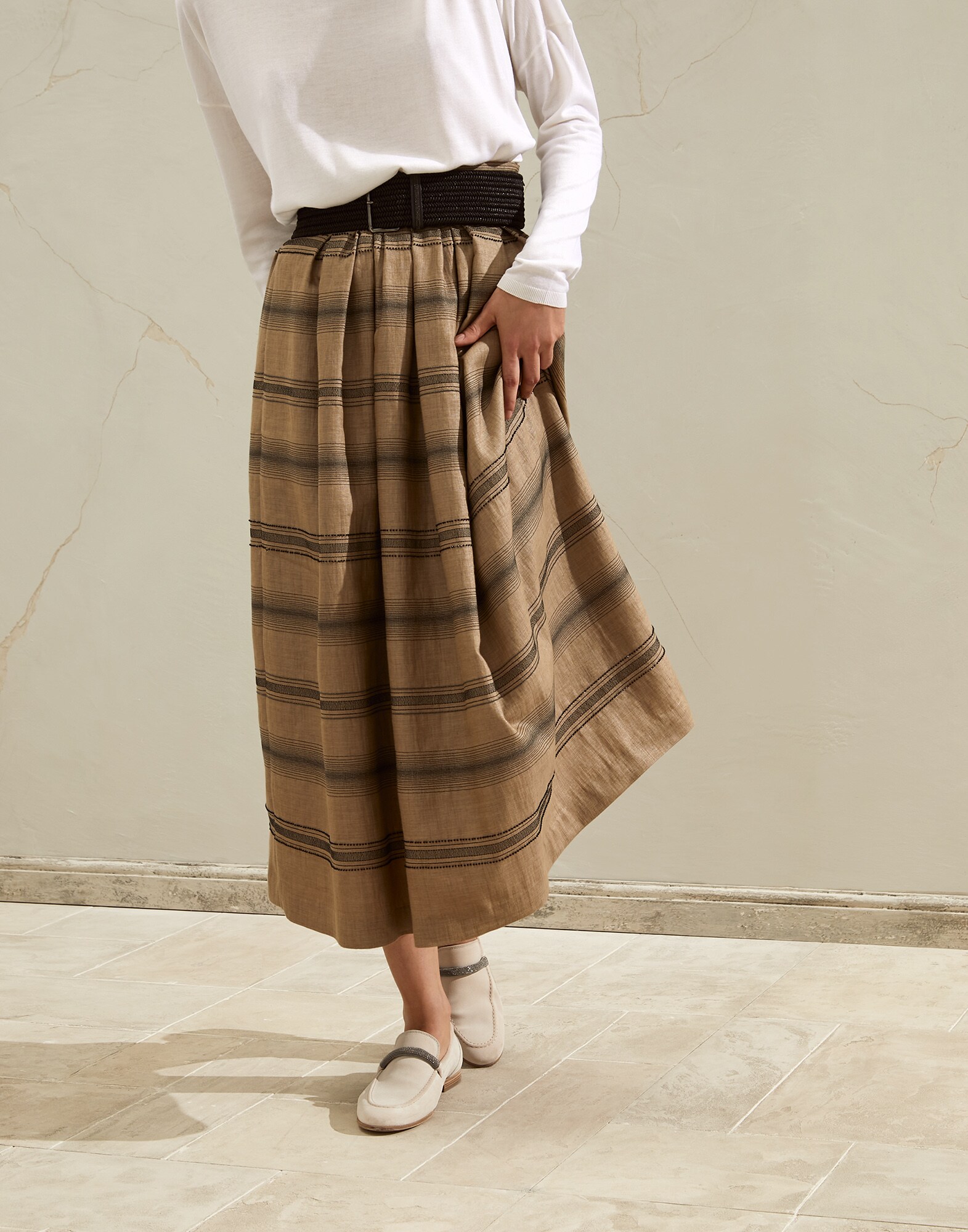 Falda Camello Mujer - Brunello Cucinelli