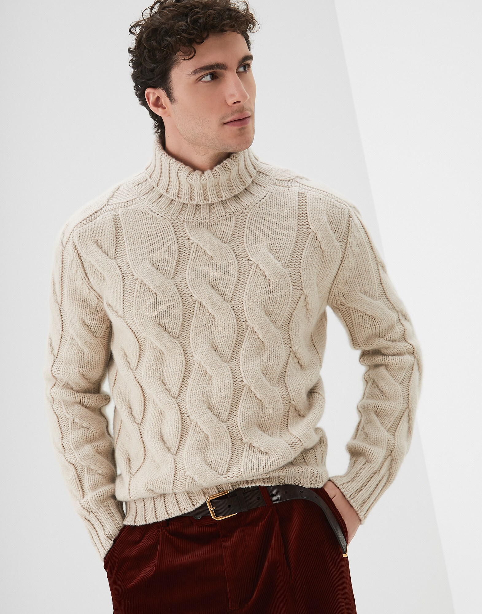 brunello cucinelli cable knit sweater
