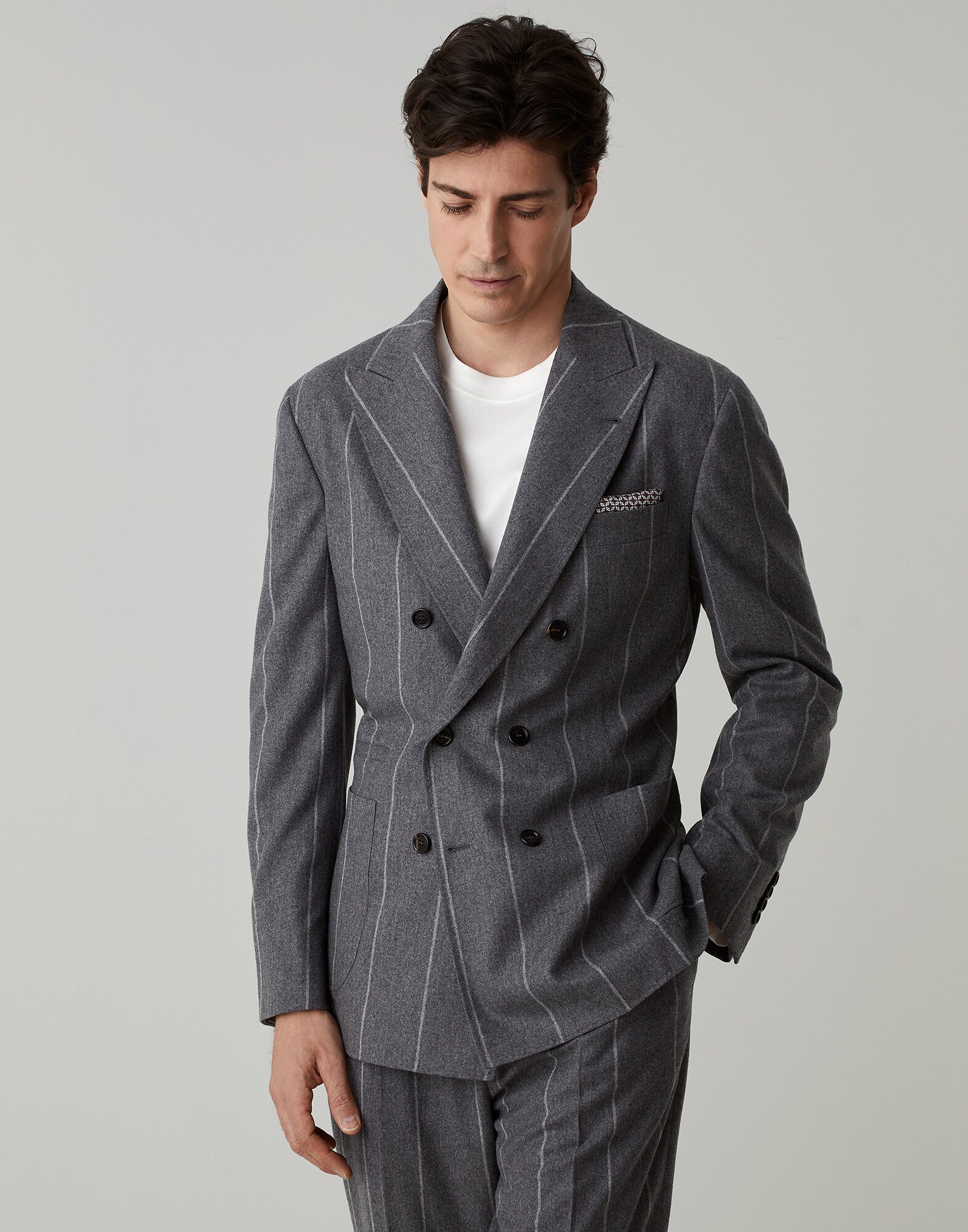 brunello cucinelli wool and cashmere suit