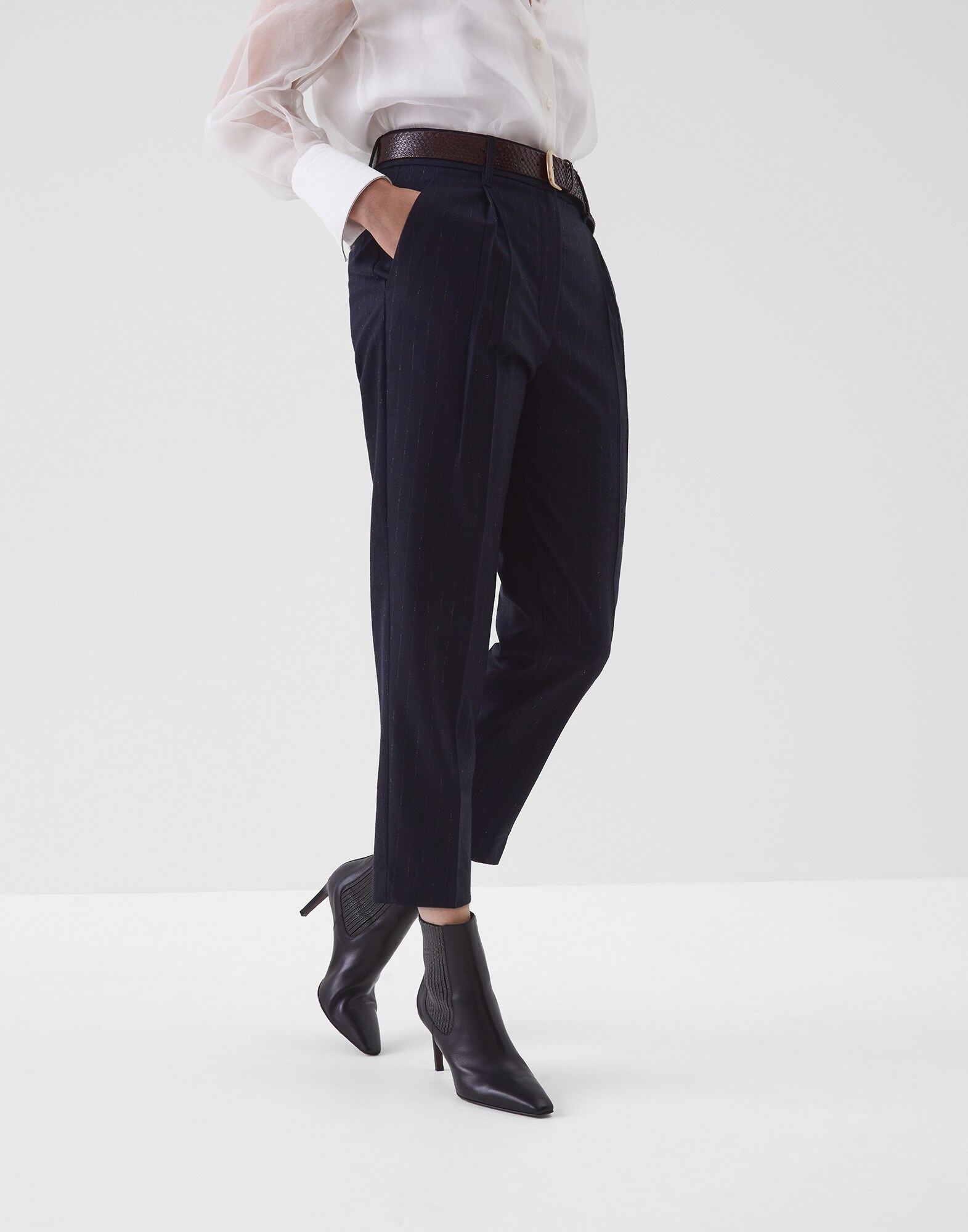 Pantalones Azul Mujer 0 - Brunello Cucinelli