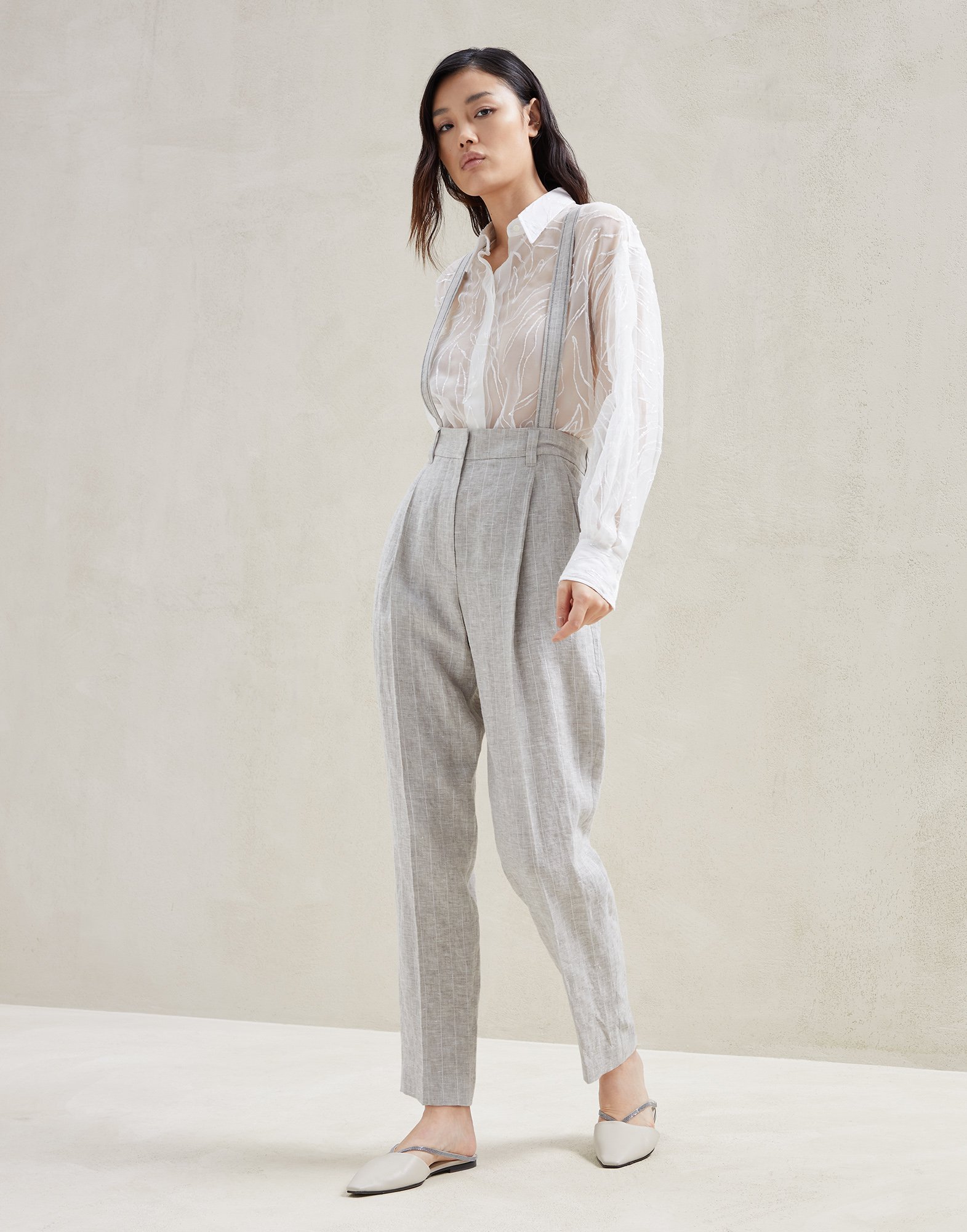 Pantalon Volume Corde Femme - Brunello Cucinelli