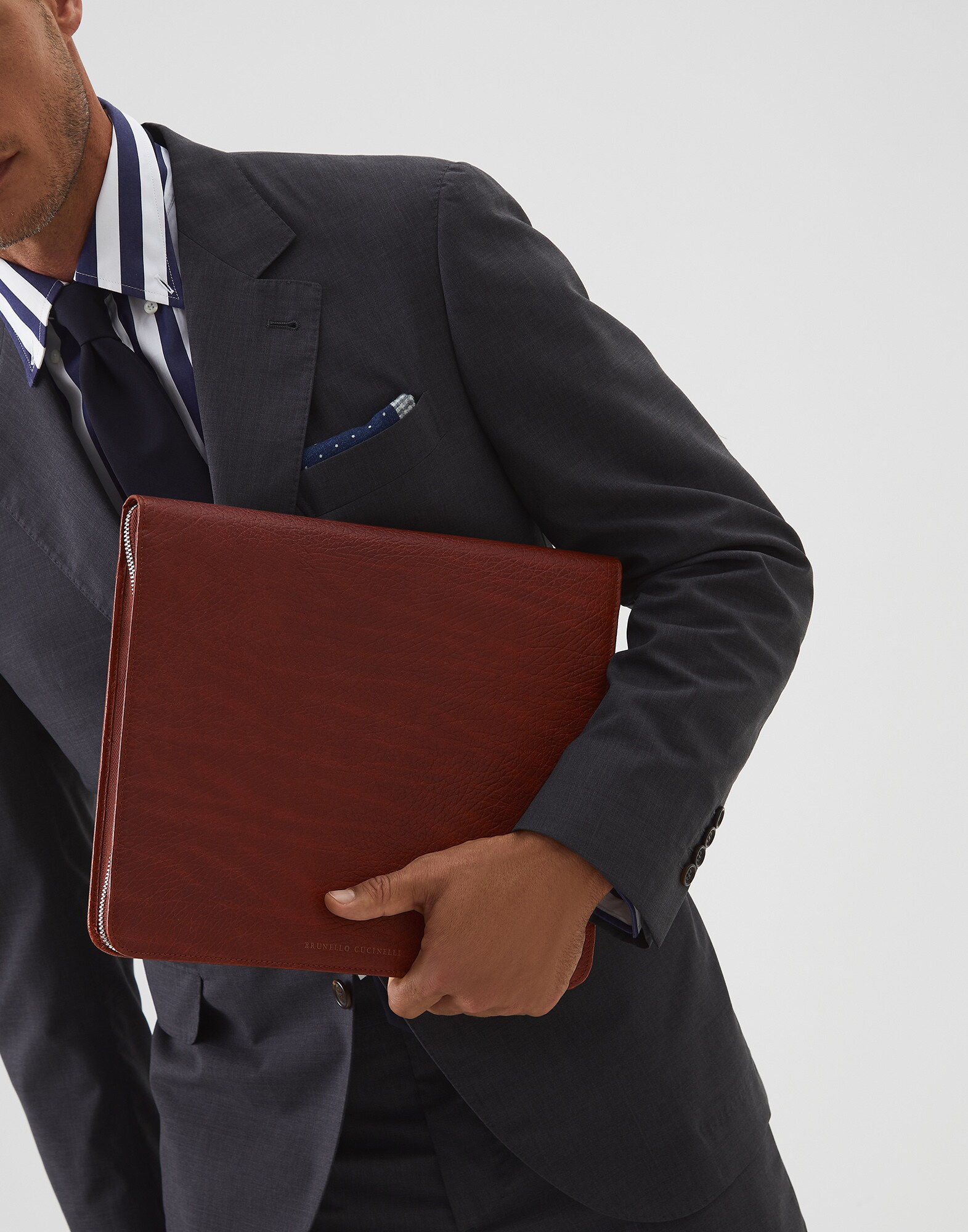 Document Holder Cognac Man 0 - Brunello Cucinelli