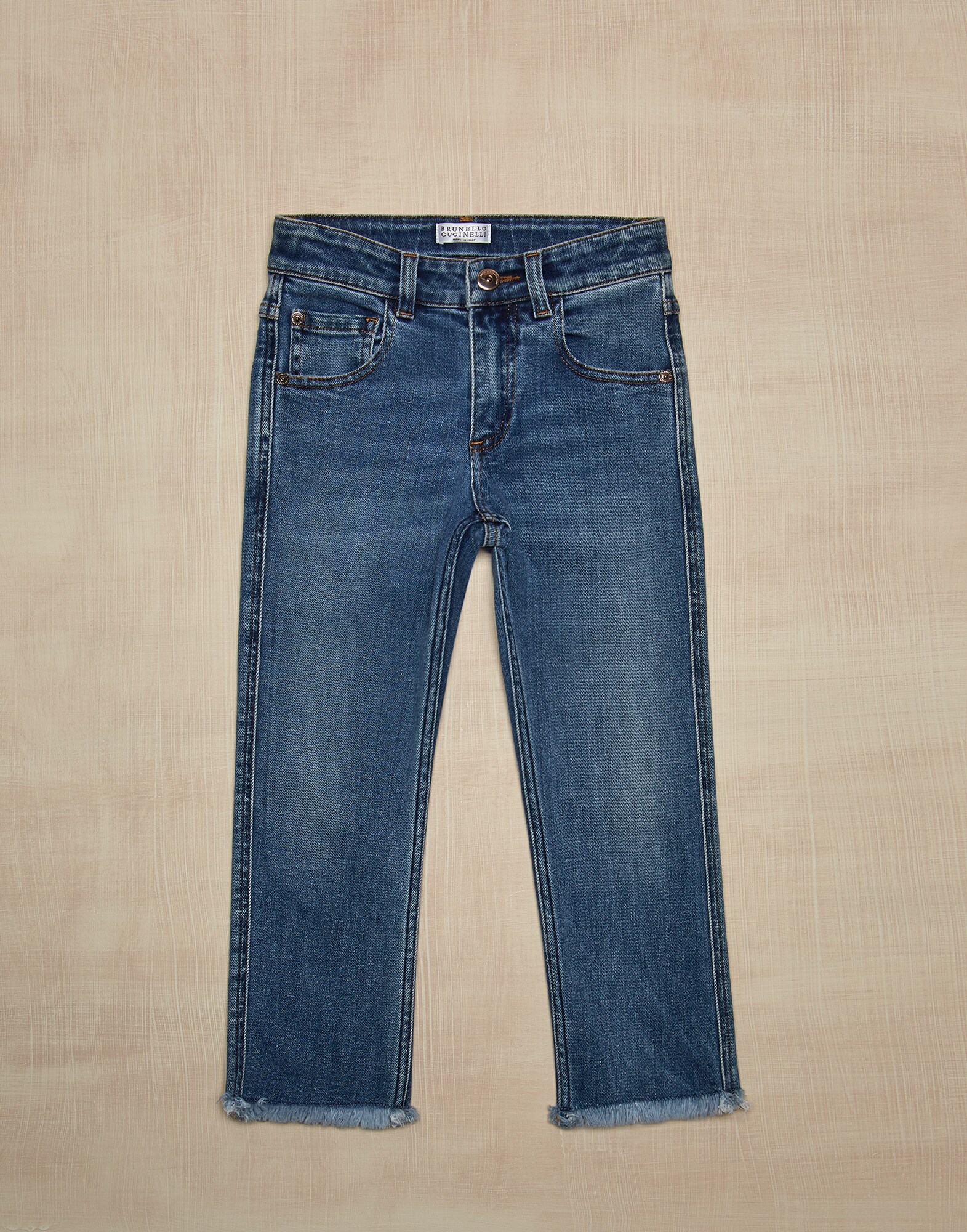 Denim Trousers Medium Denim Girl 0 - Brunello Cucinelli