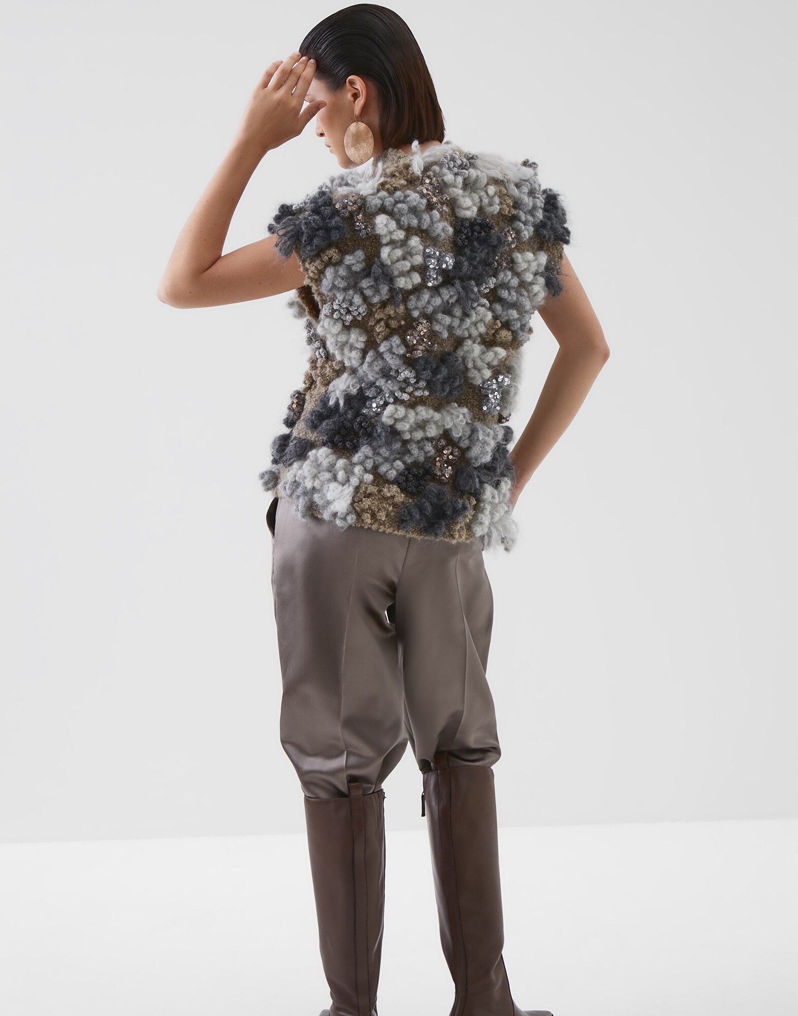 High Neck Sweater - Back view