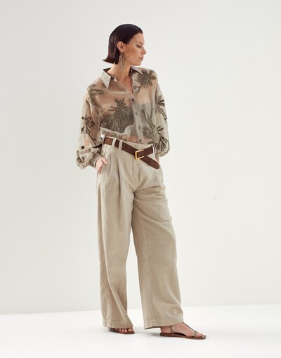 Camisa de Seda - Vista look completo
