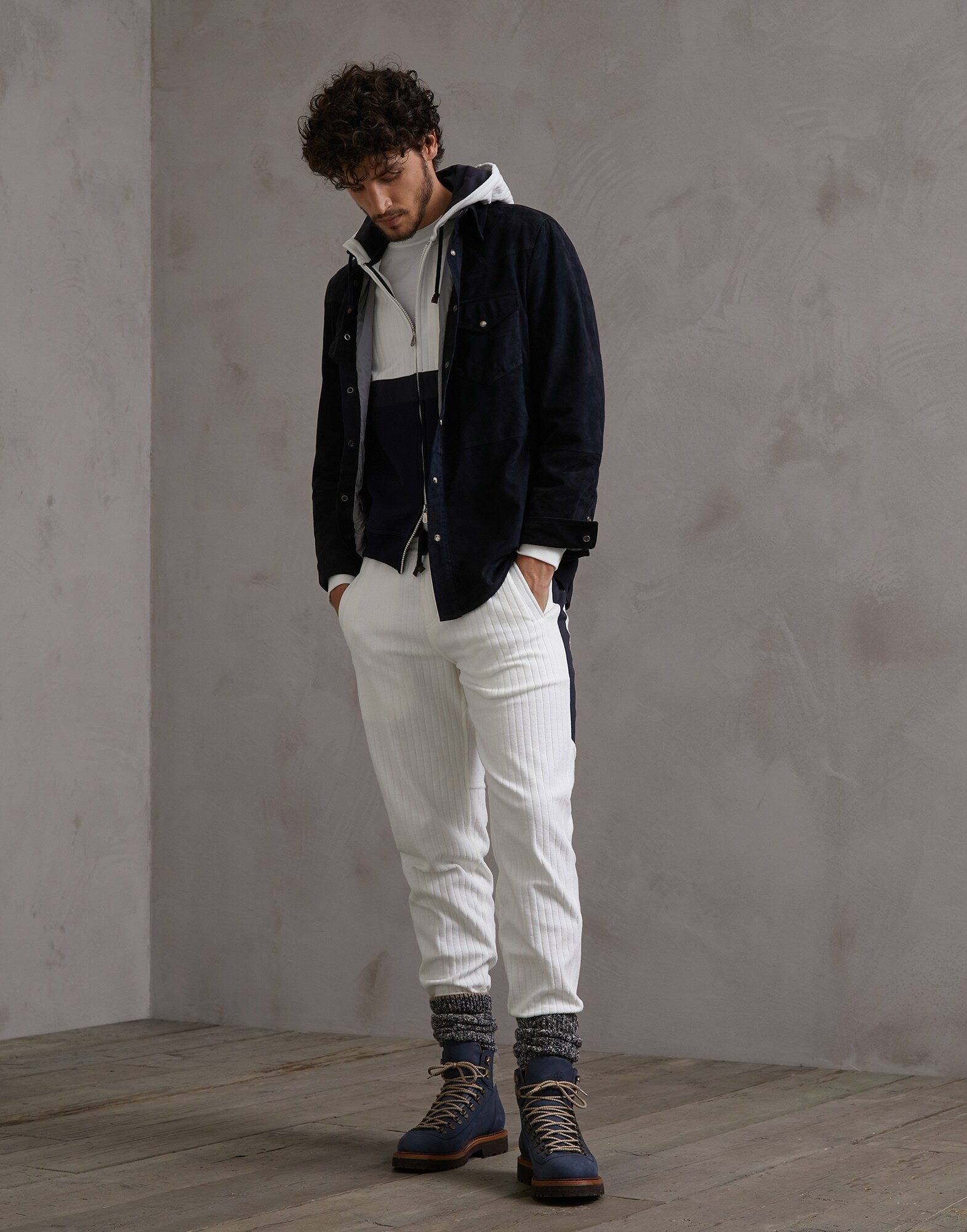 Sudadera Blanco Crudo Hombre 3 - Brunello Cucinelli