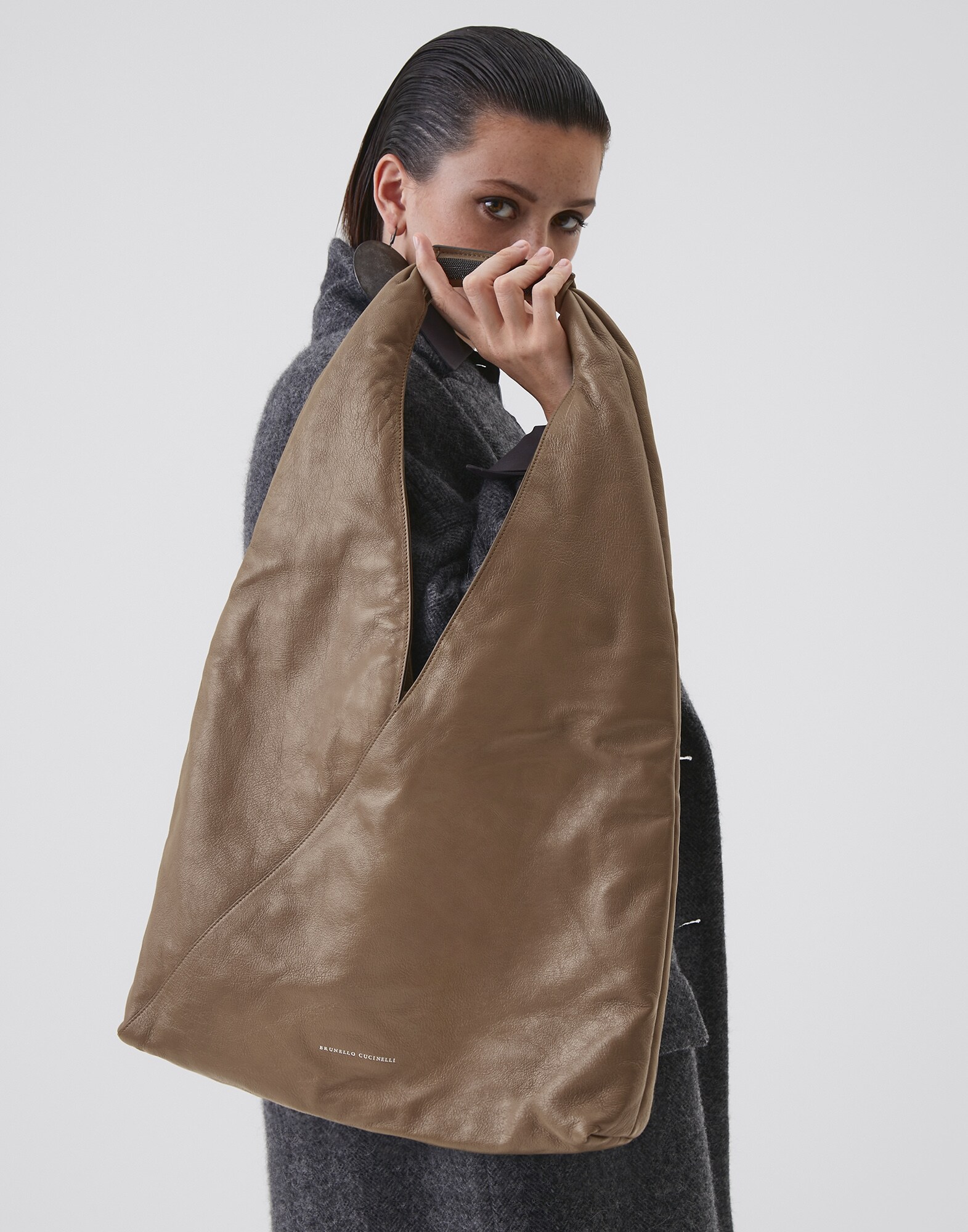 Shopper Bag Mud Woman 4 - Brunello Cucinelli